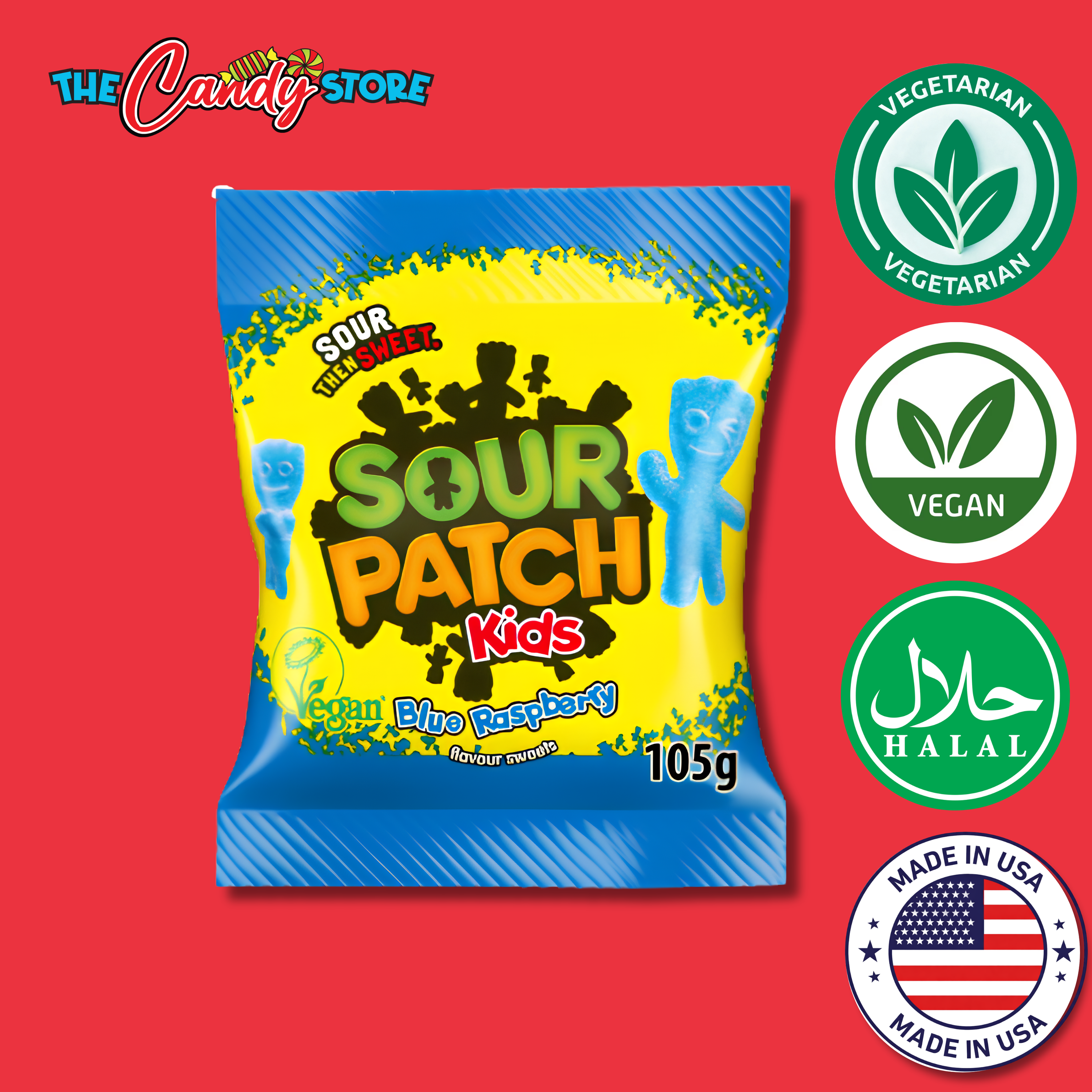 Sour Patch Kids Blue Raspberry Flavour Sweet