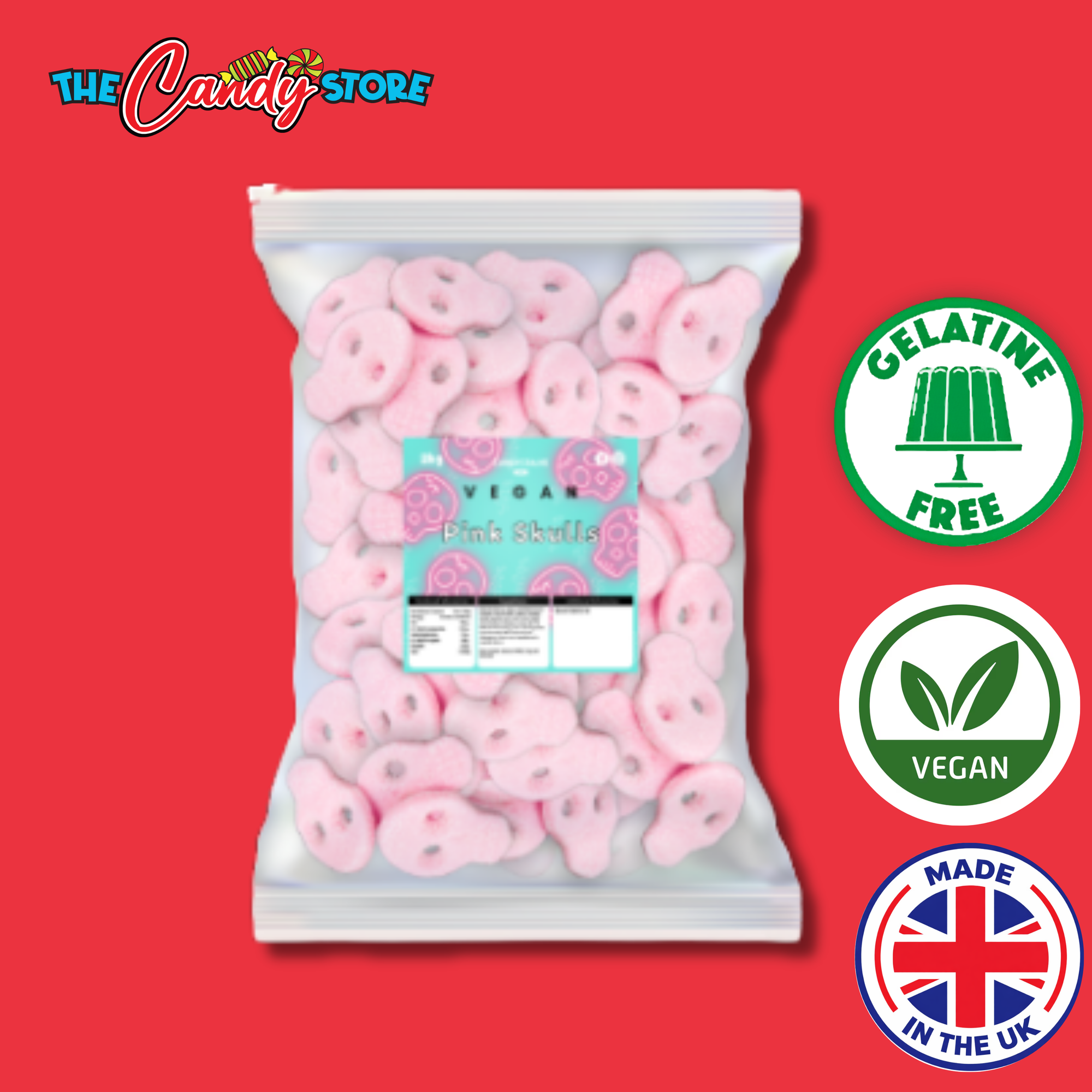 Candycrave Vegan Pink Skulls 2kg