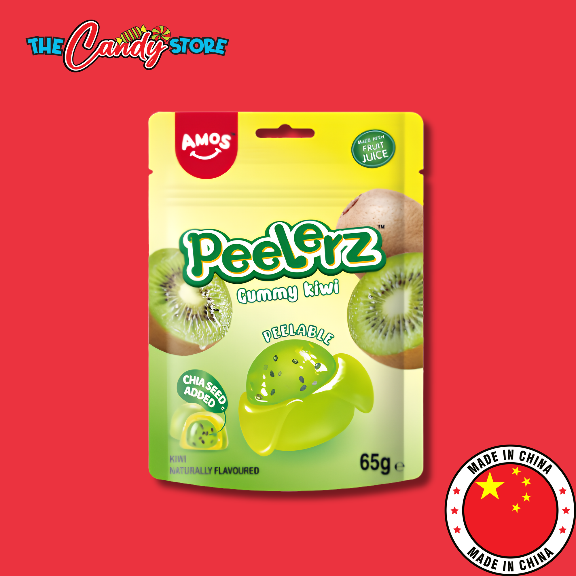 Amos Peelerz Gummy Kiwi Flavour Pouch