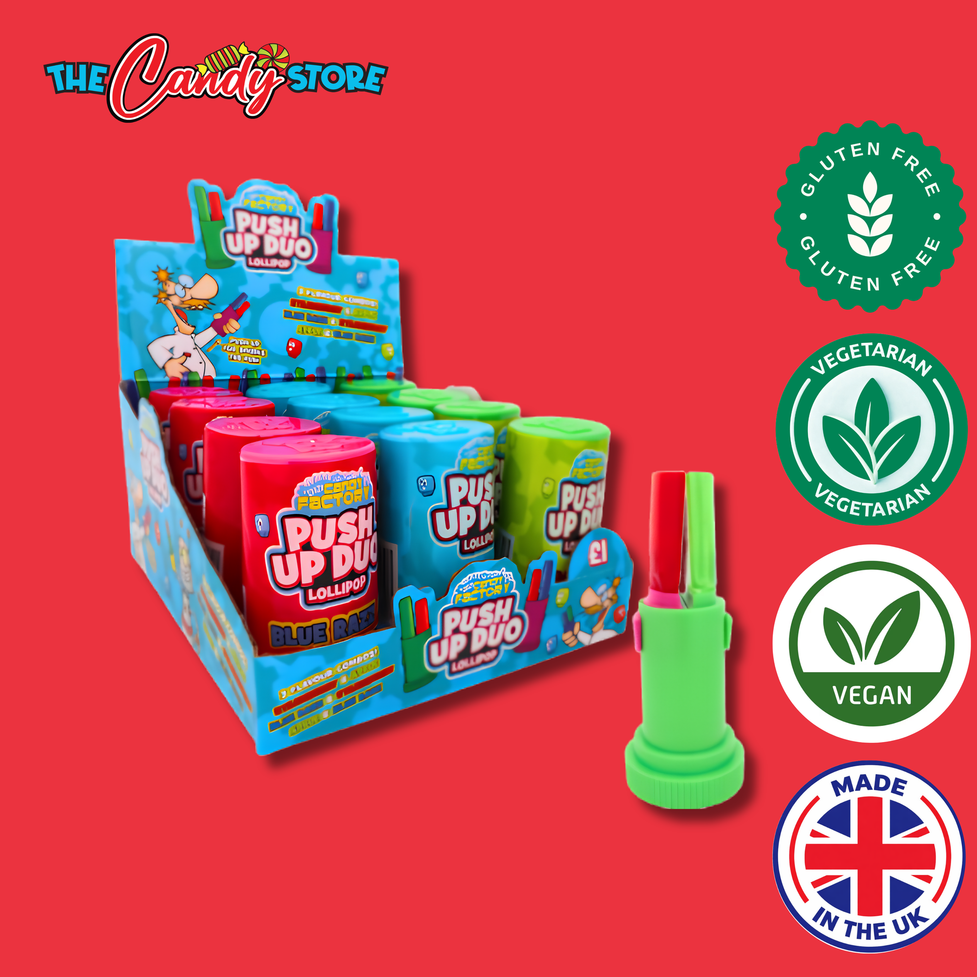 Crazy Candy Factory Push Up Duo Lollipop
