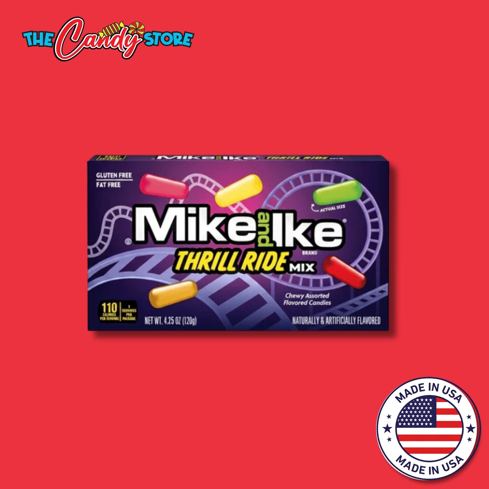 Mike & Ike Thrill Ride Mix Theatre Box