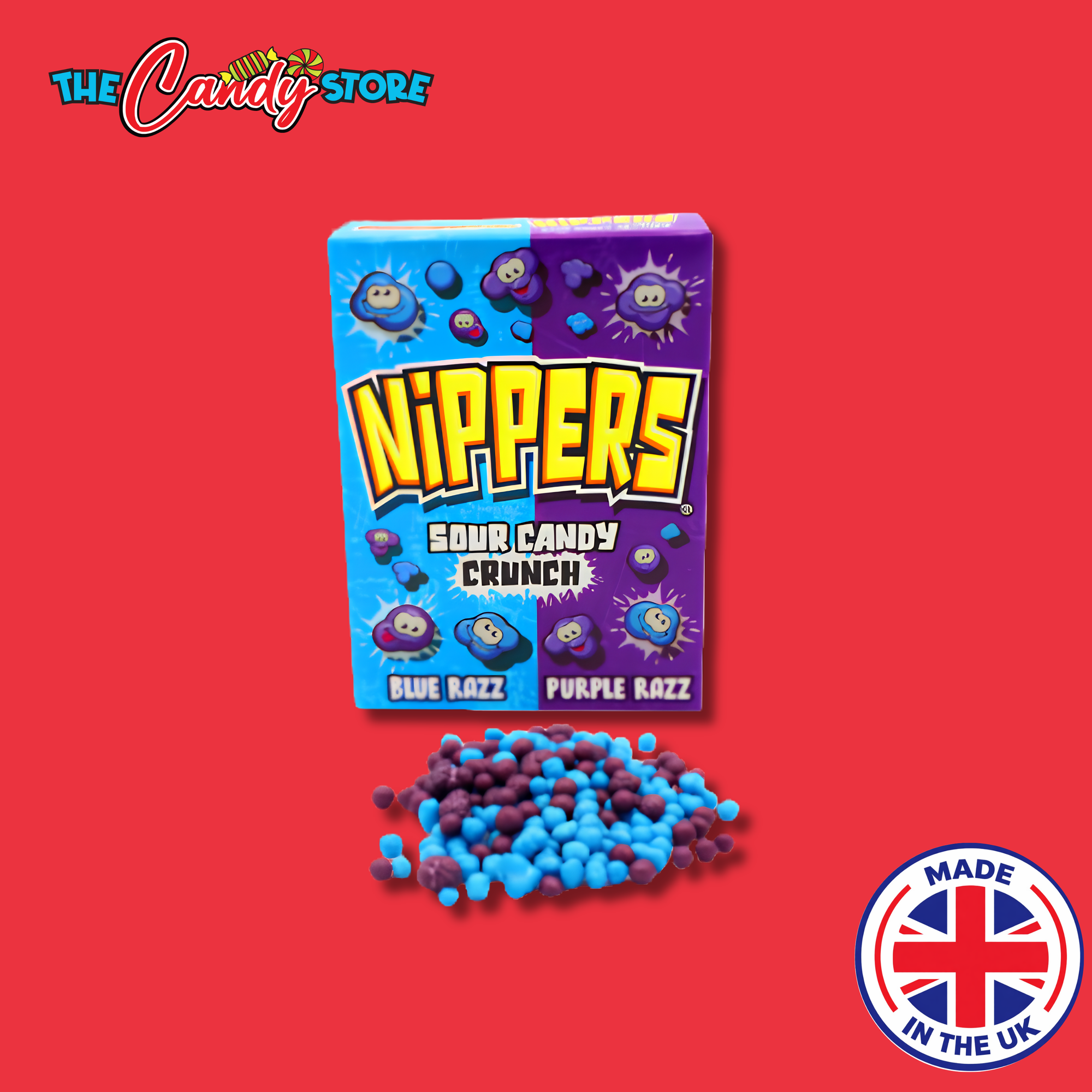 Zed Candy Nippers Blue & Purple Razz Sour Cruncy Candy