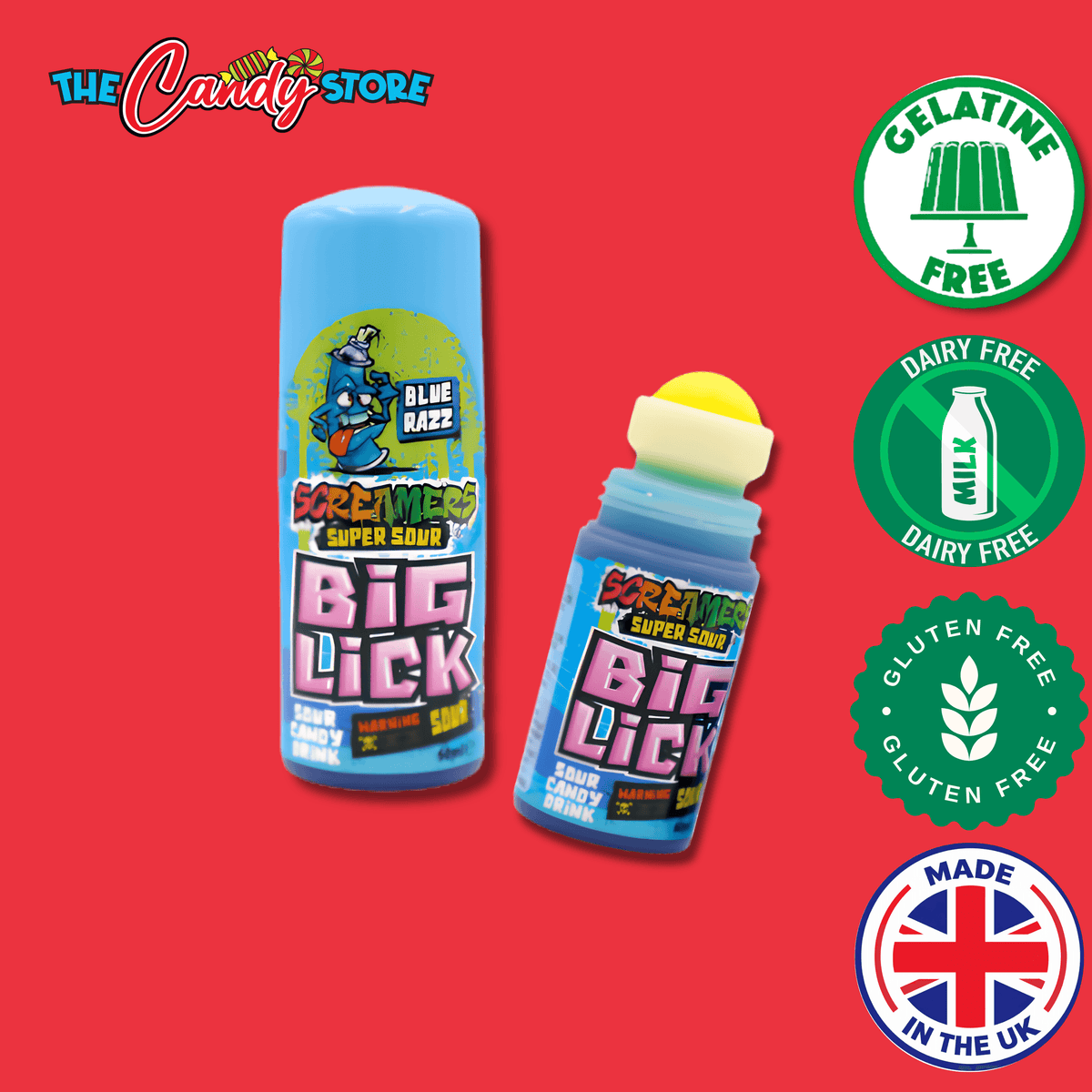 Zed Candy Screamers Blue Razz Big Lick