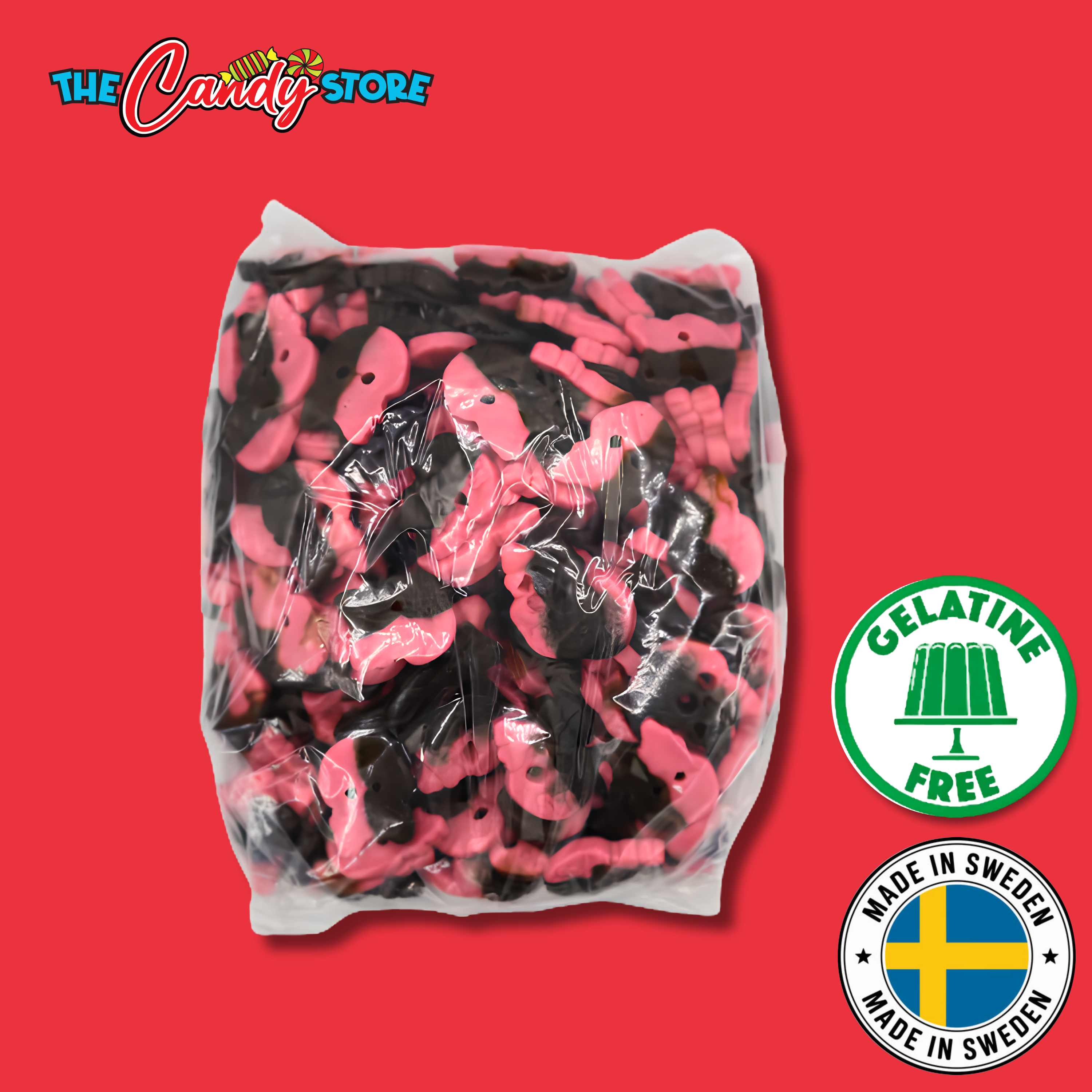Bubs Raspberry Liquorice Skulls 2.8kg