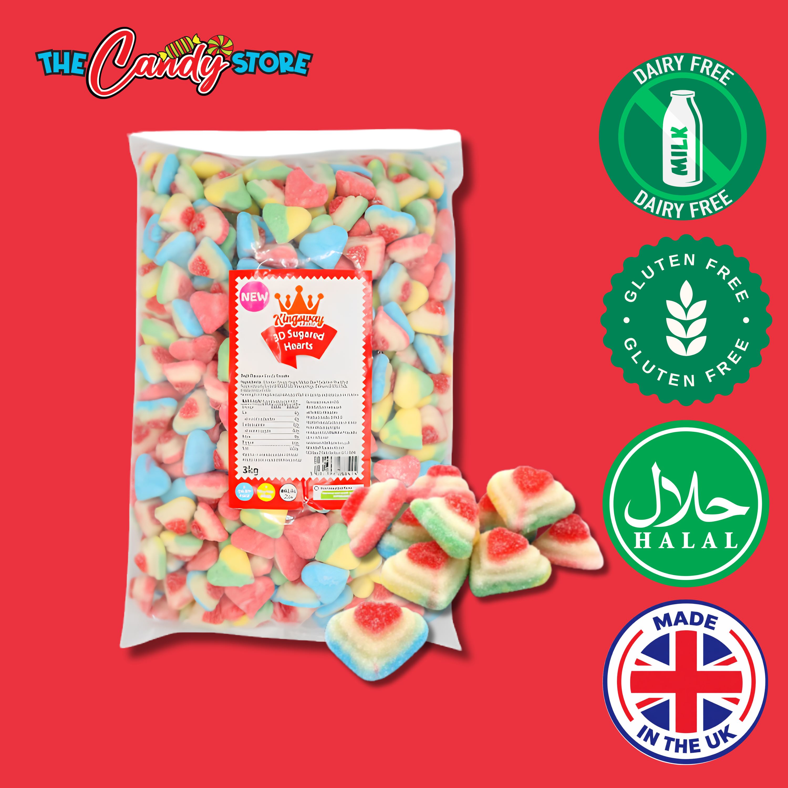 Kingsway 3D Sugared Hearts Bag