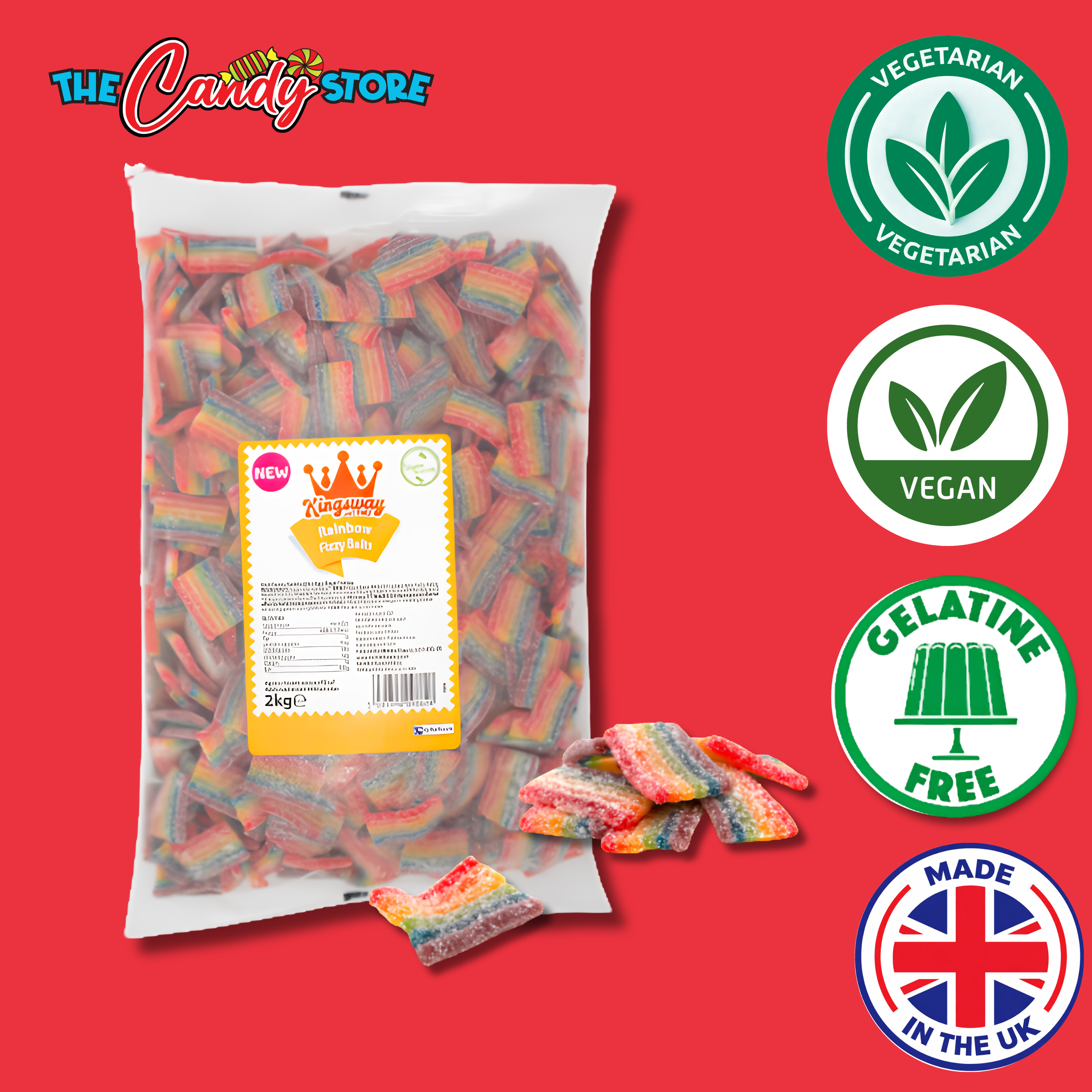 Kingsway Rainbow Fizzy Bites Bag