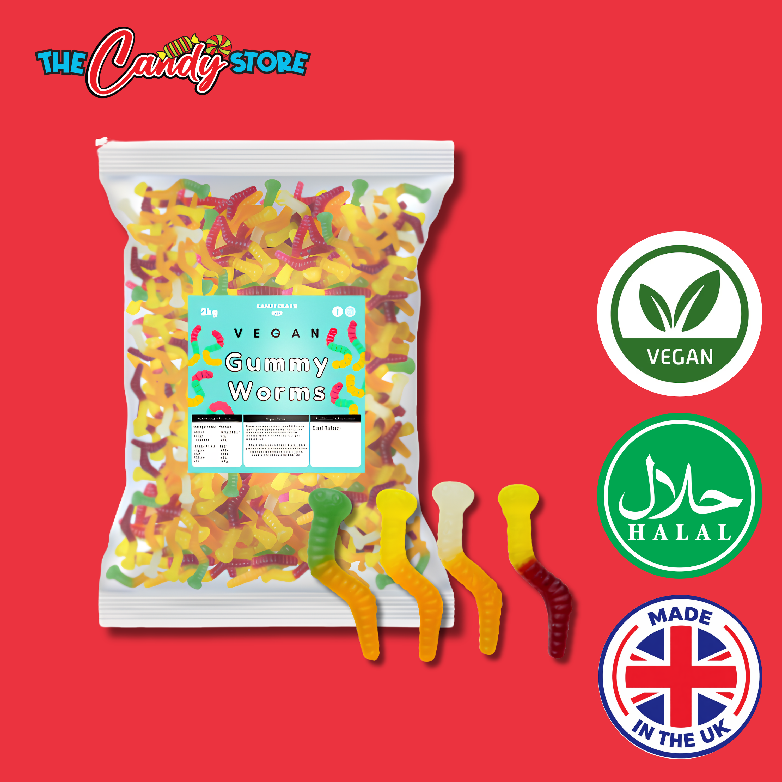 Candycrave Vegan Gummy Worms 2kg