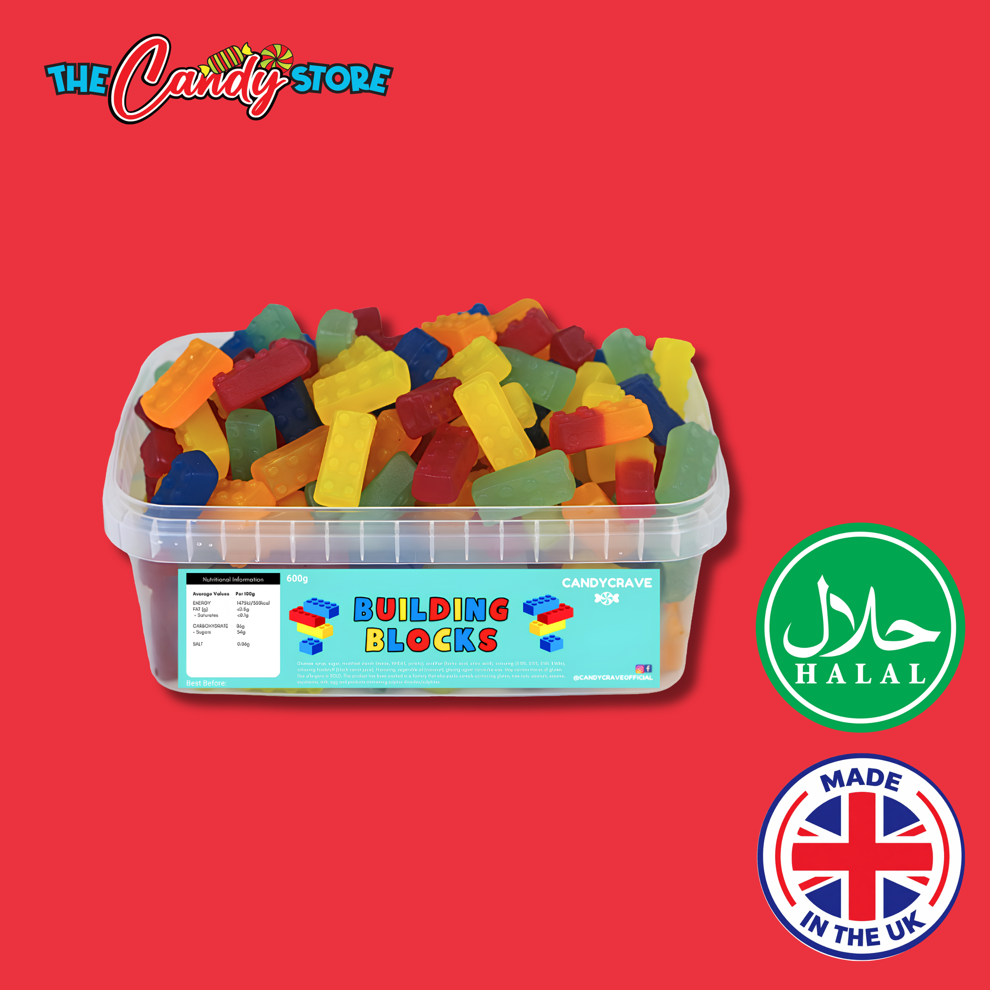 Candycrave Building Blocks Tub 600g