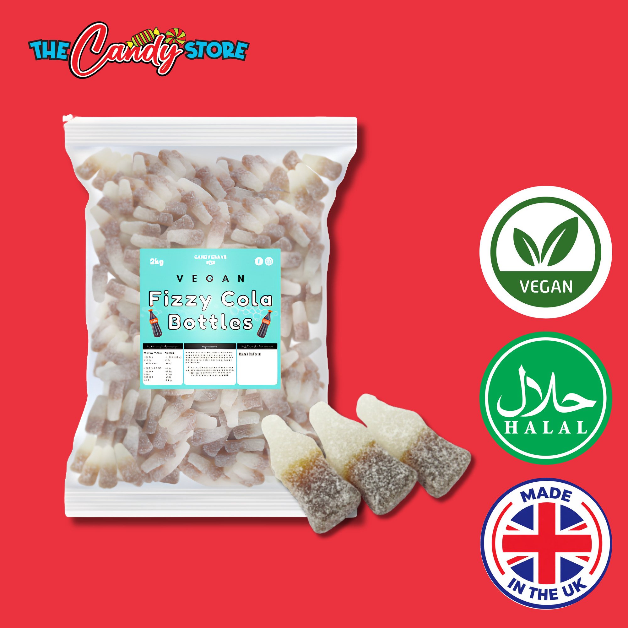 Candycrave Vegan Fizzy Cola Bottles 2kg