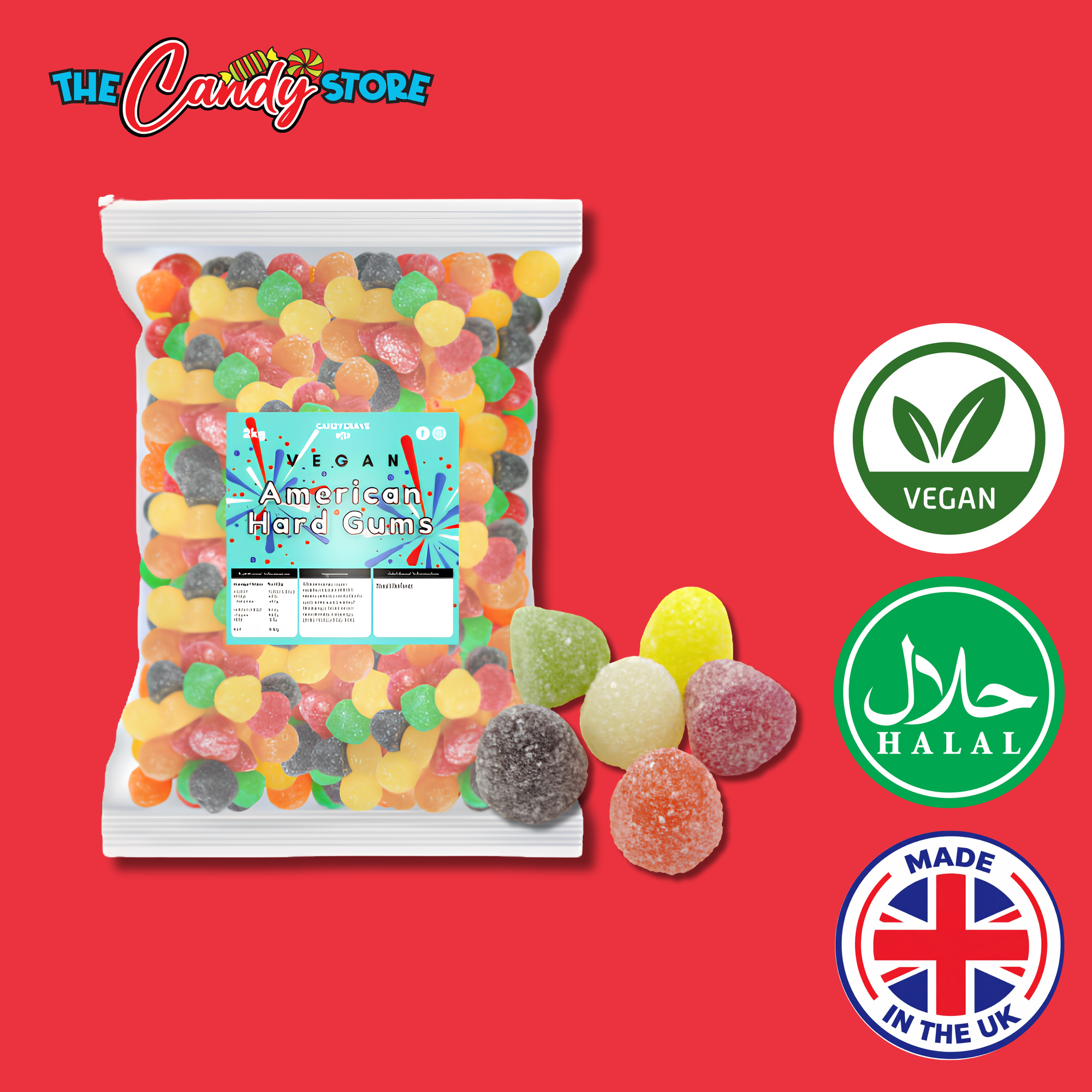 Candycrave Vegan American Hard Gums 2kg