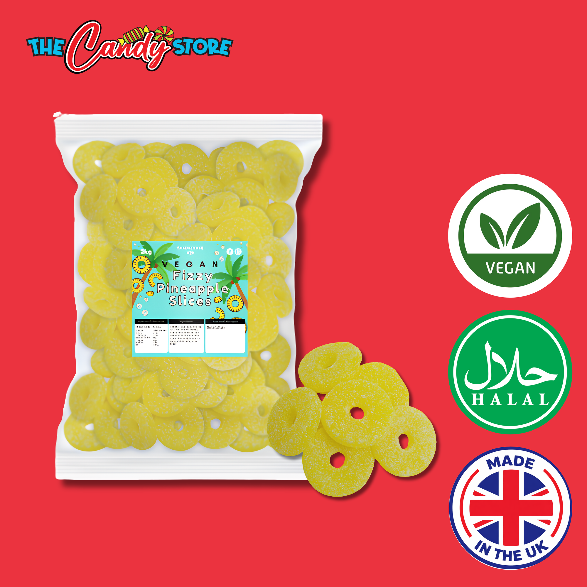 Candycrave Vegan Pineapple Slices 2kg