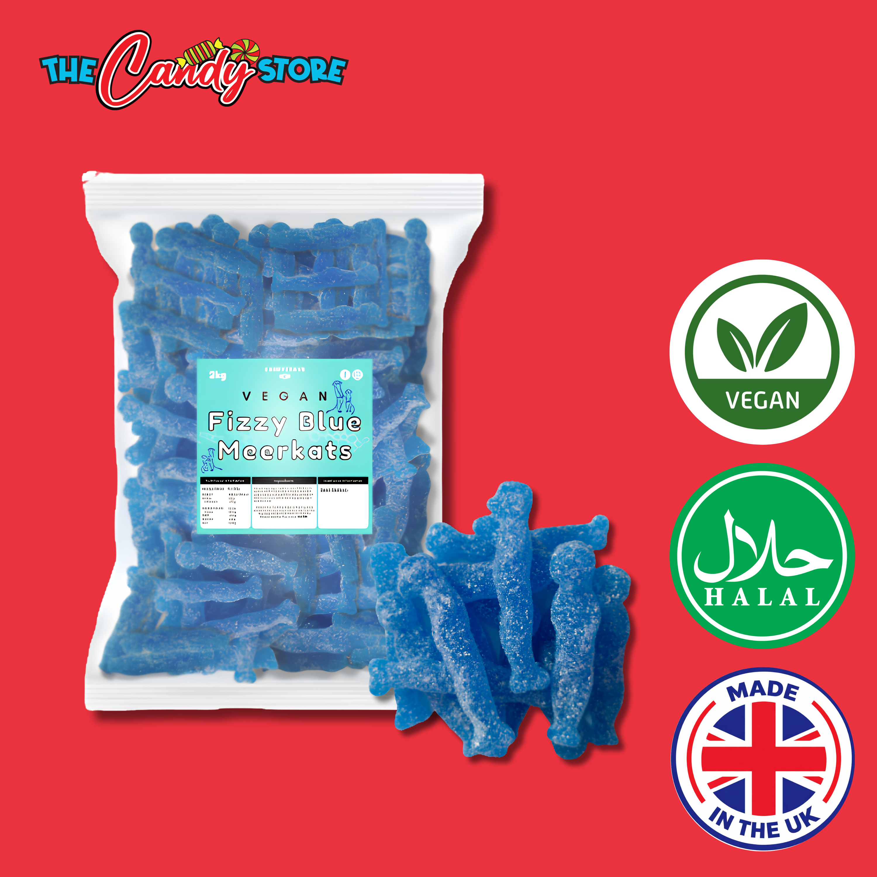 Candycrave Vegan Fizzy Blue Meerkat 2kg