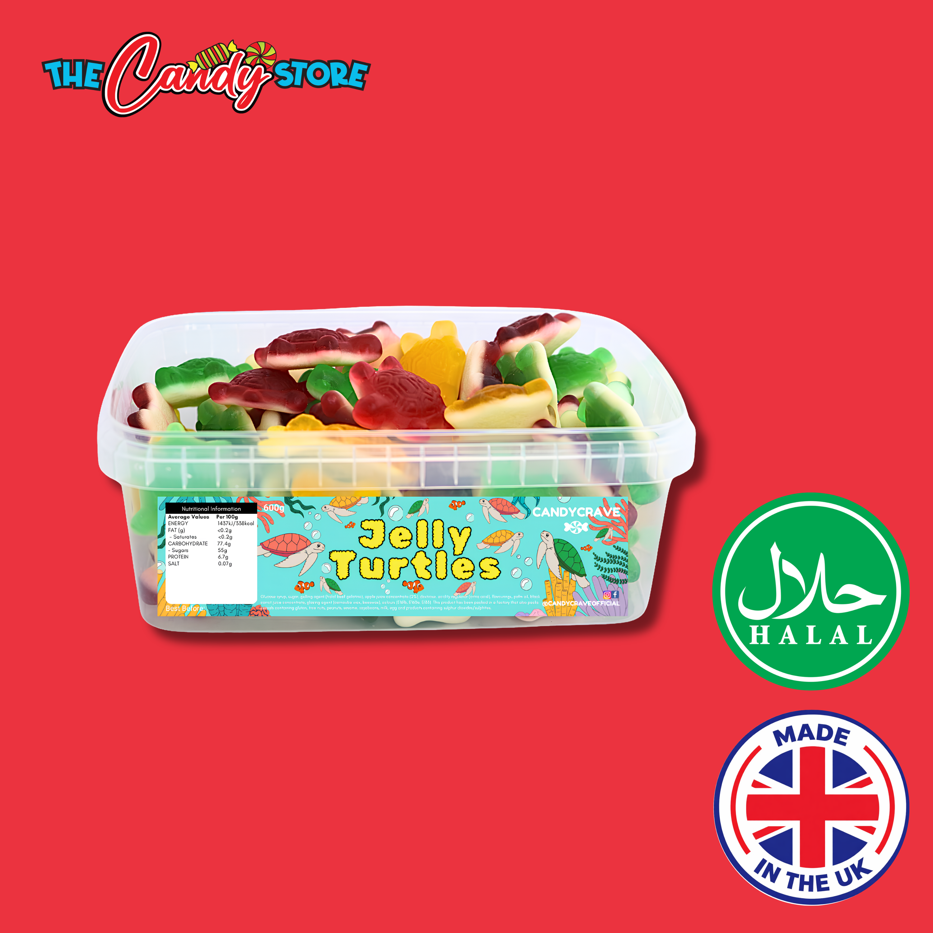 Candycrave Jelly Turtles Tub 600g