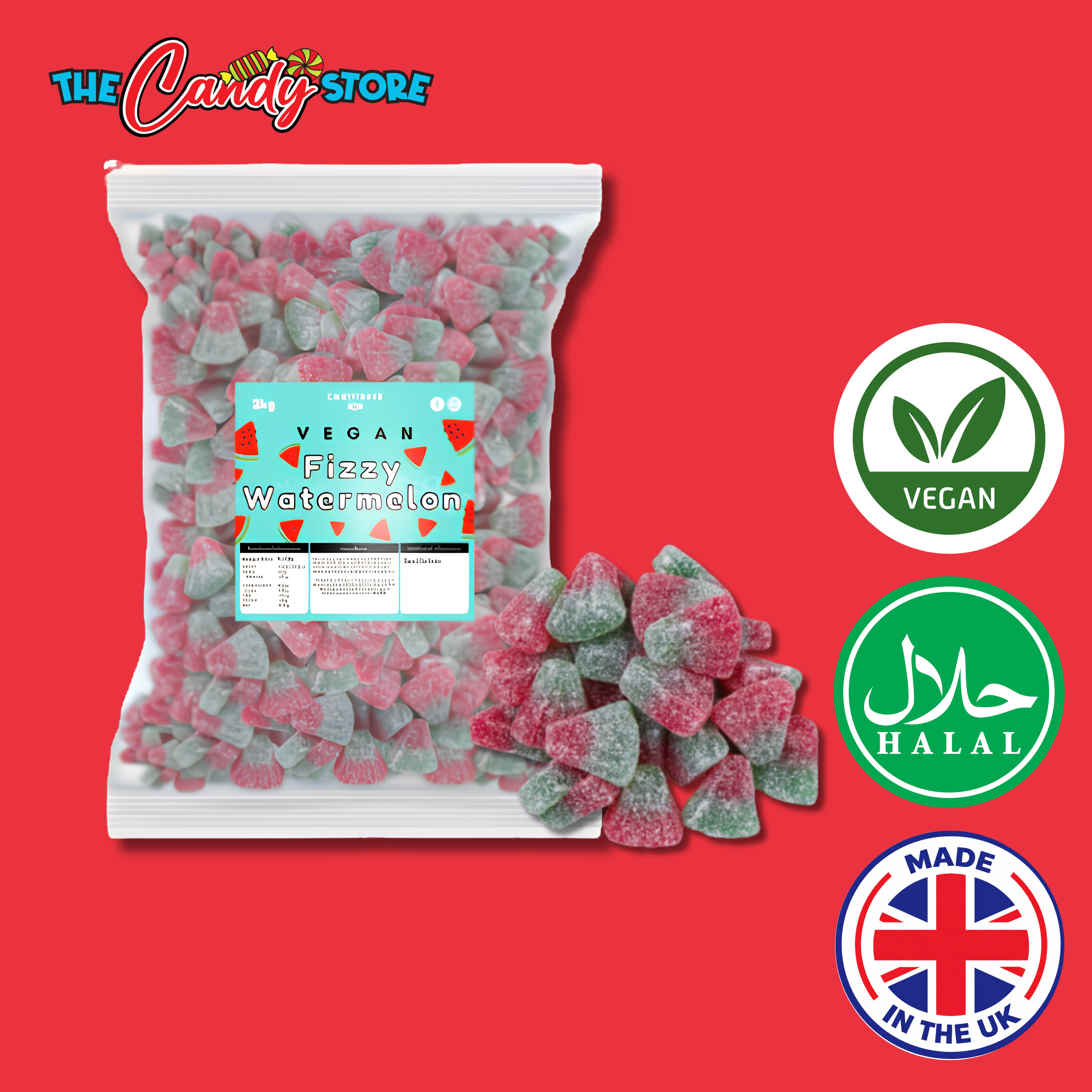Candycrave Vegan Fizzy Watermelon 2kg