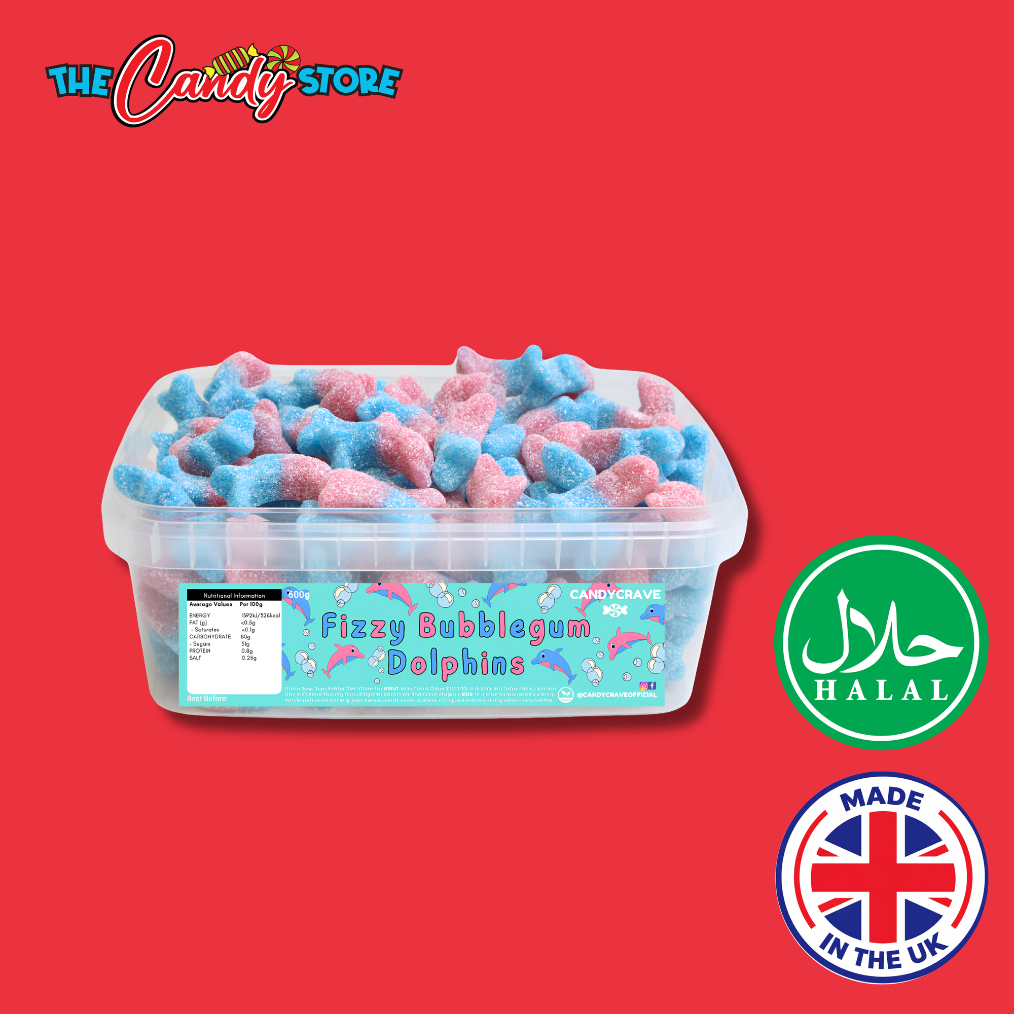 Candycrave Bubblegum Dolphin Tub 600g