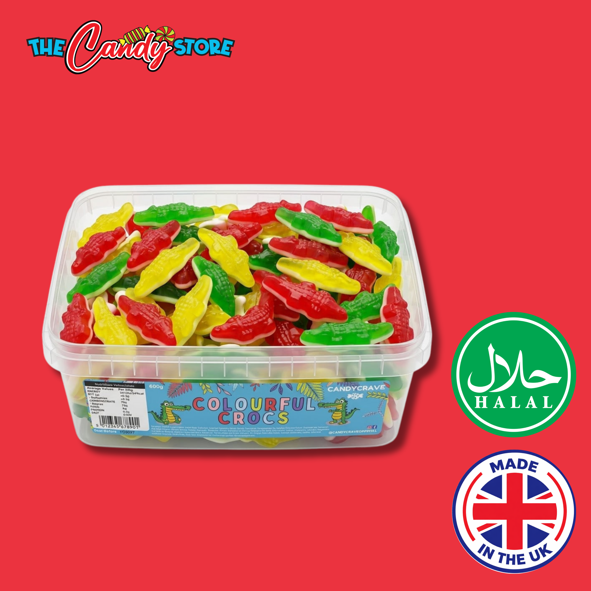 Candycrave Colourful Crocs Tub 600g