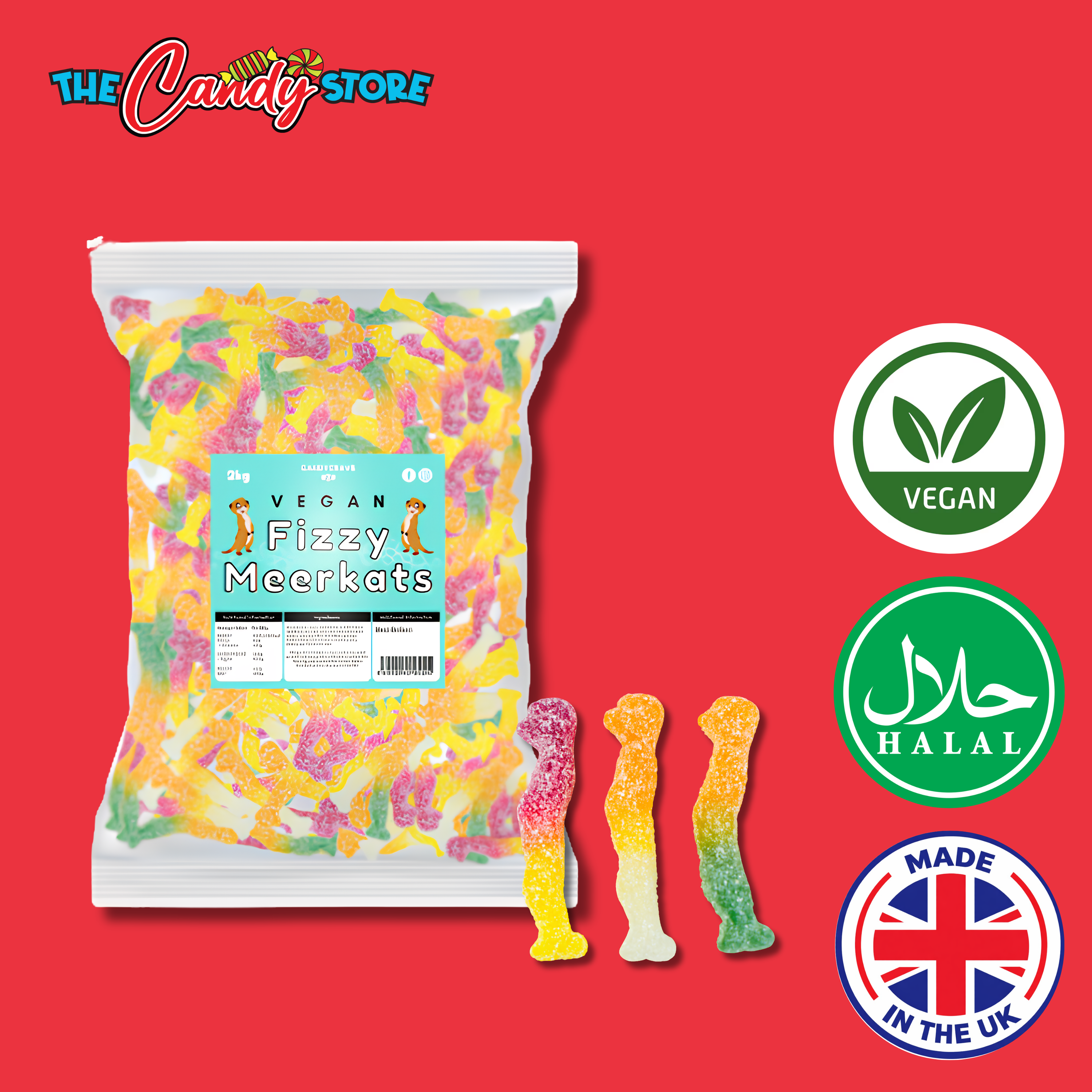 Candycrave Vegan Fizzy Meerkats 2kg
