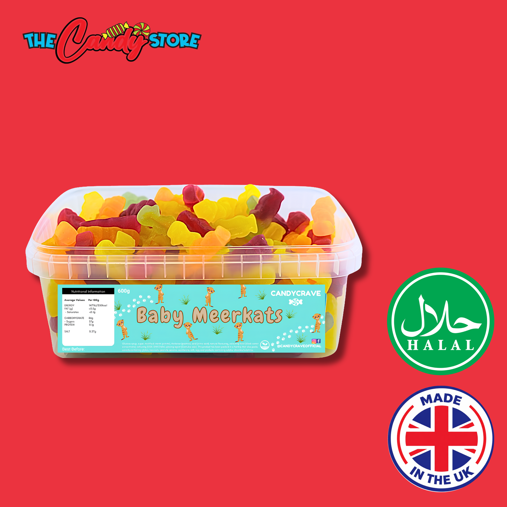 Candycrave Baby Meerkats Tub 600g