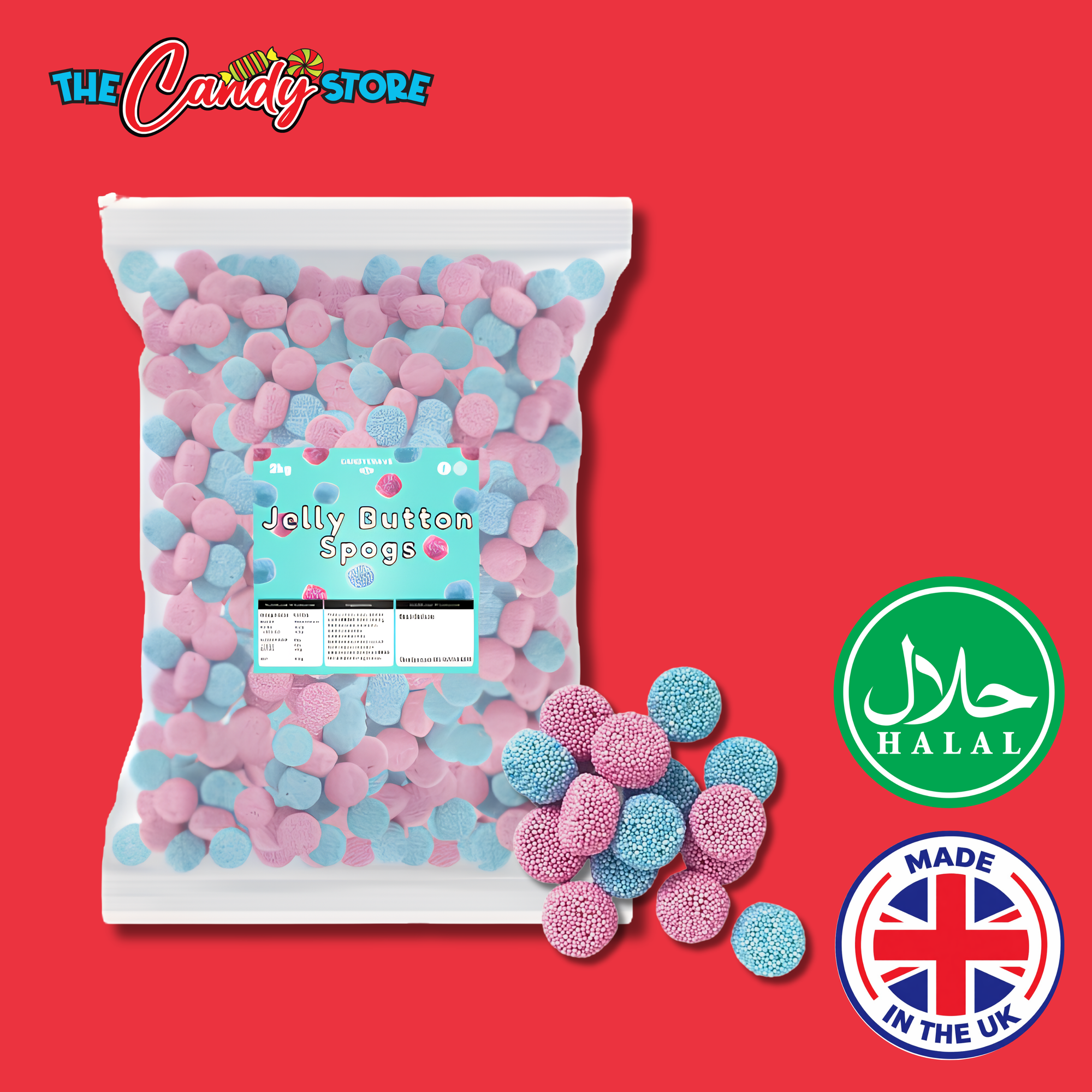 Candycrave Jelly Buttons Spogs 2kg