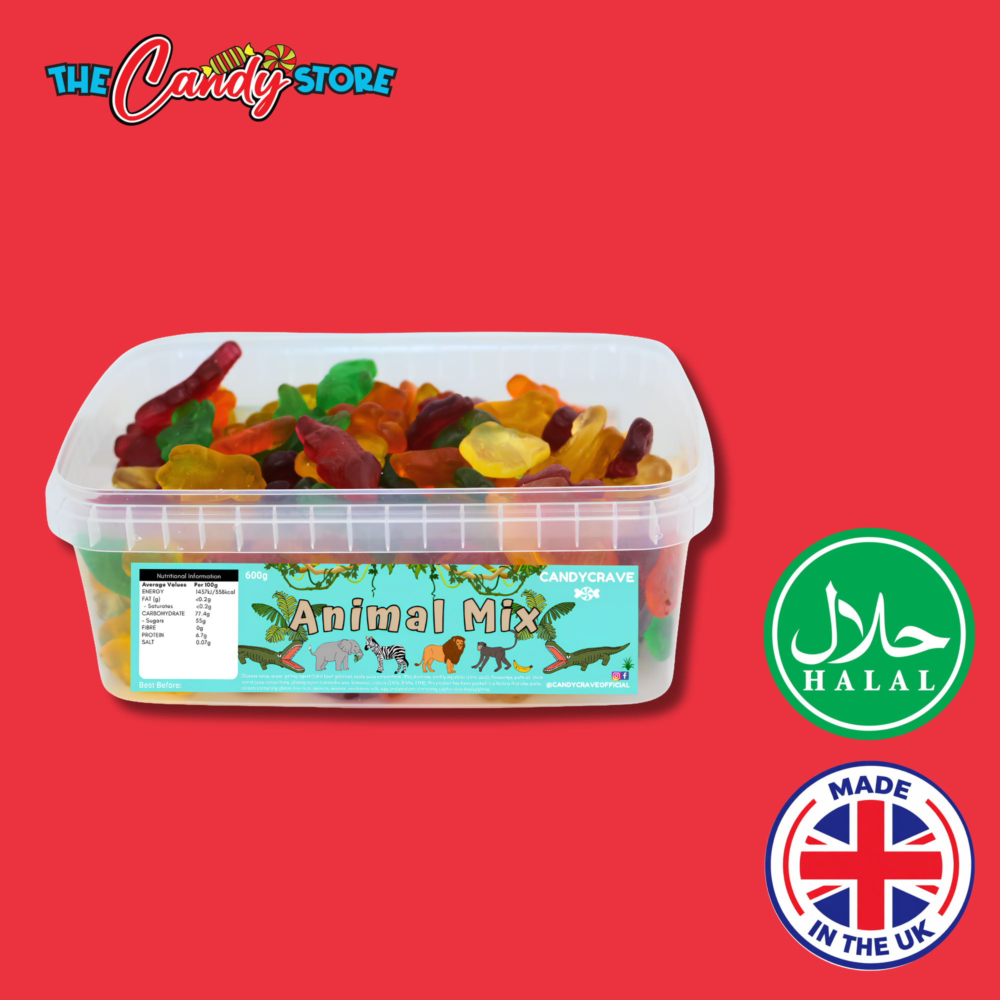 Candycrave Animal Mix Tub 600g