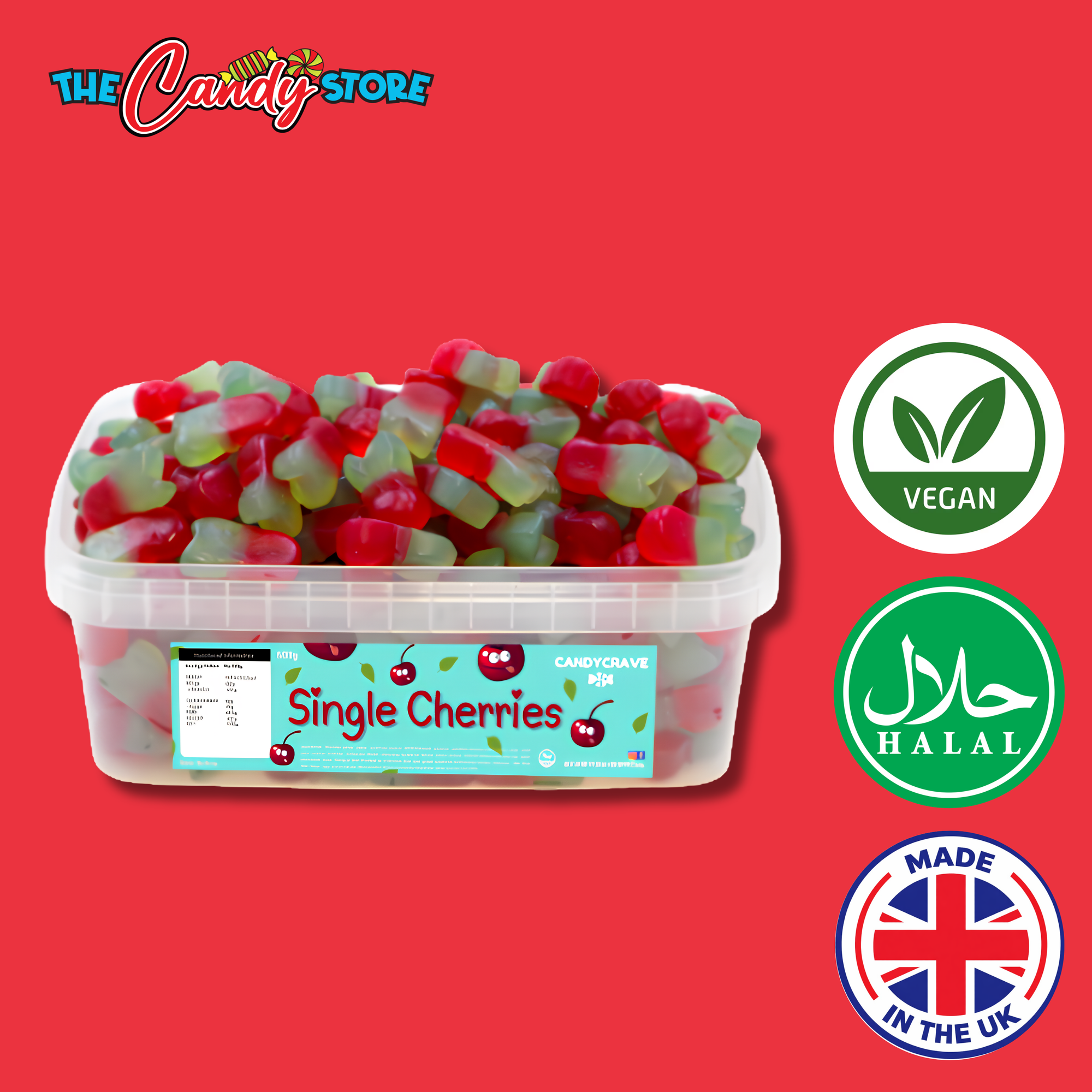 Candycrave Vegan Single Cherries 2kg