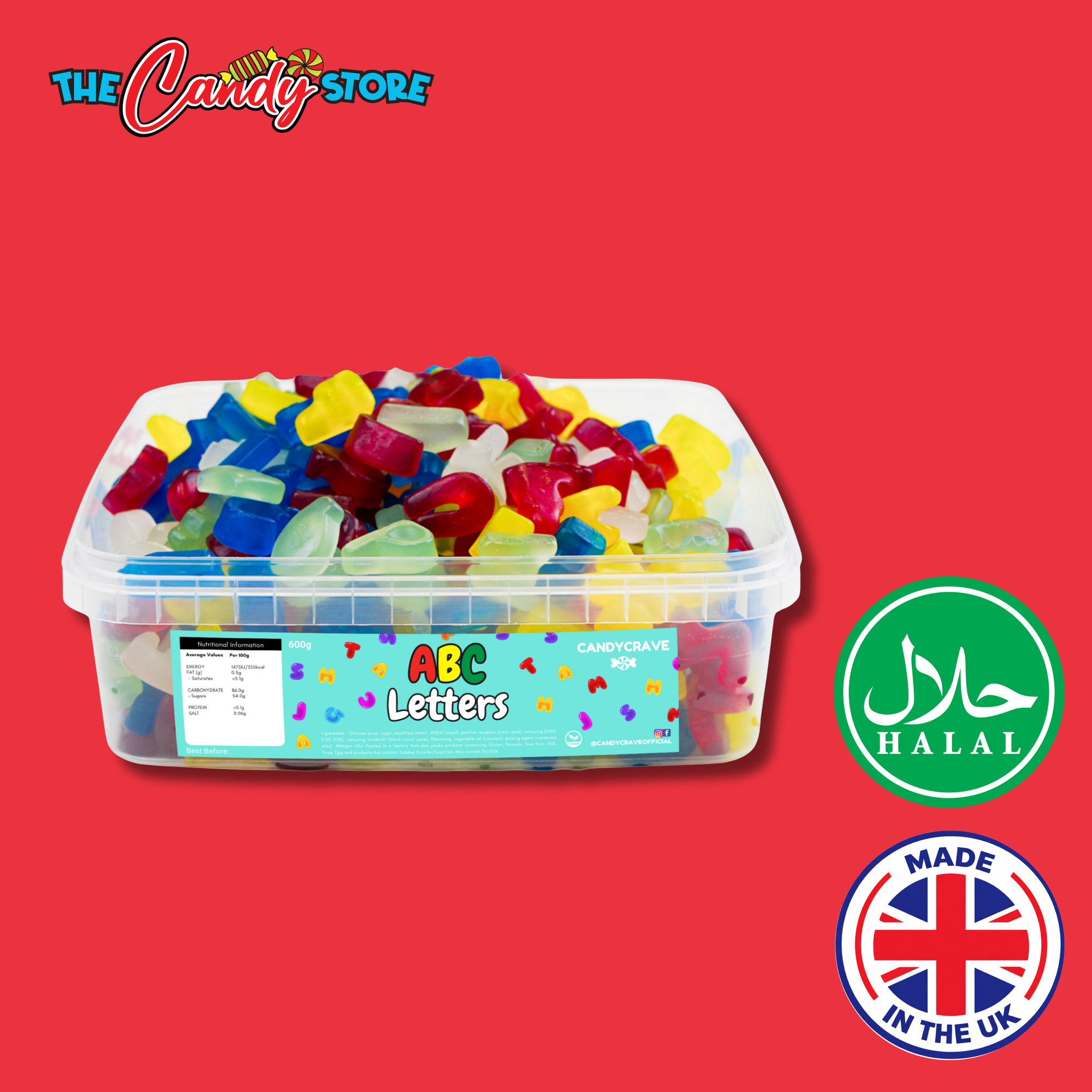 Candycrave ABC Letters Tub 600g