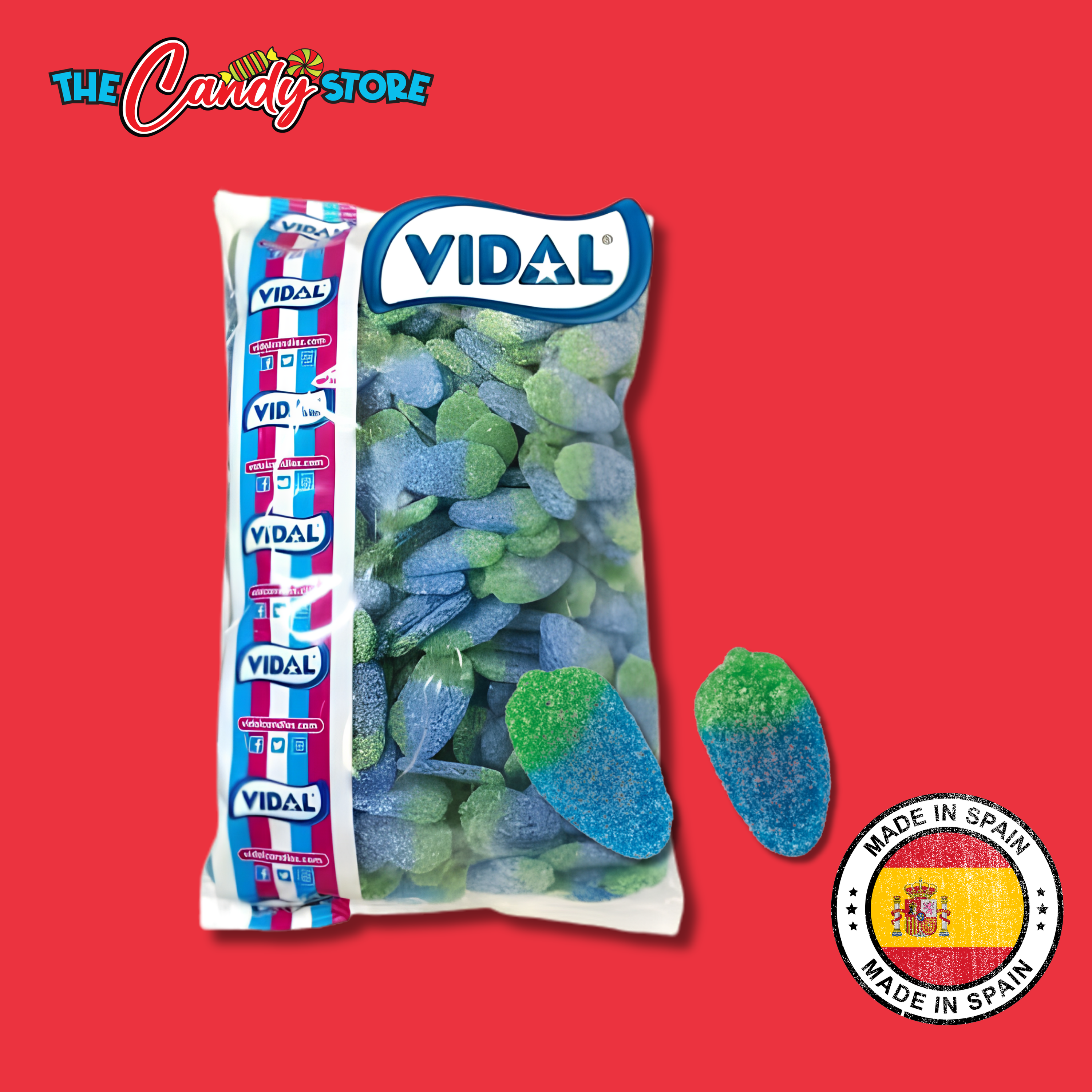 Vegan Giant Sour Blue Raspberries 3kg