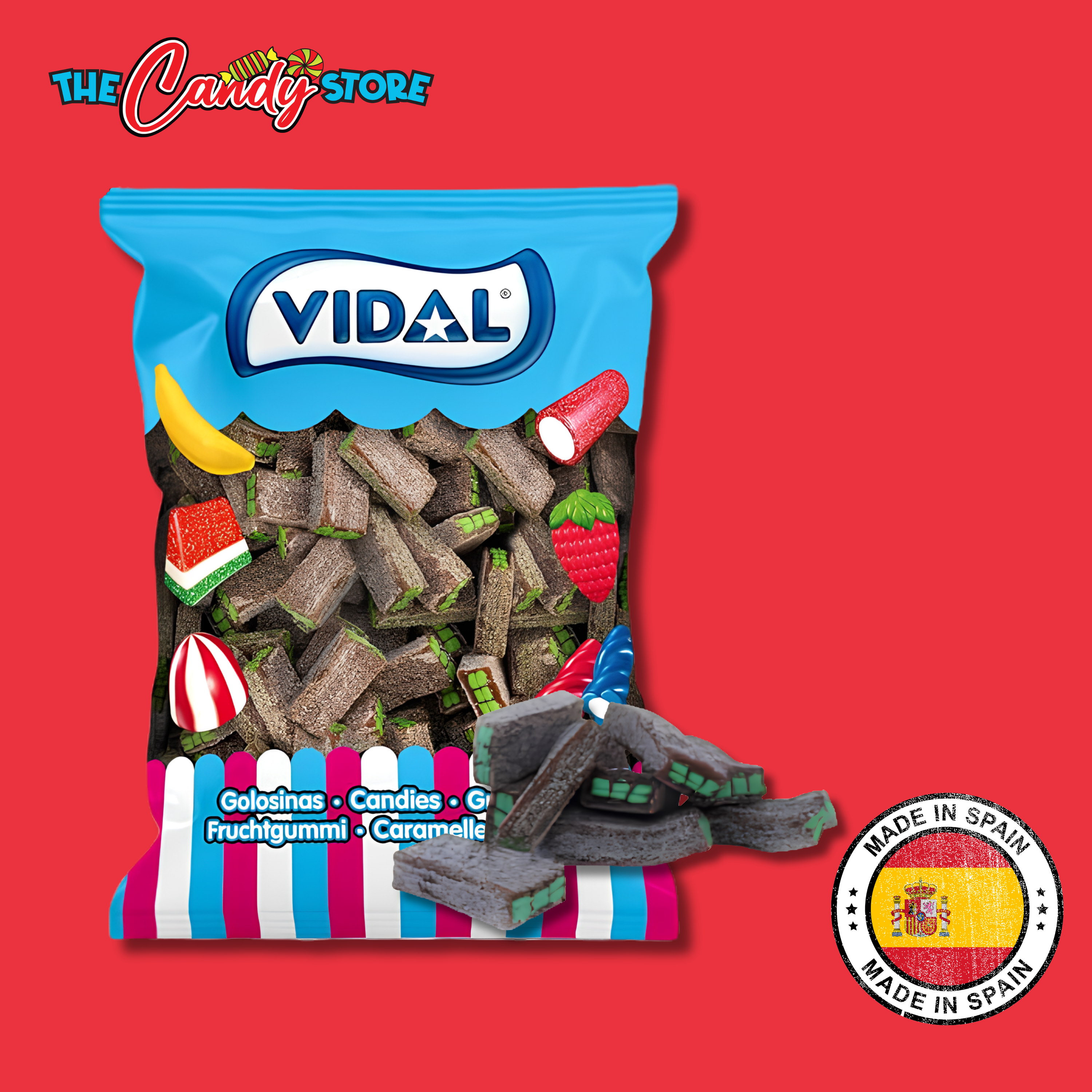 Vidal Liquorice Filled Cola Bricks 1.5kg
