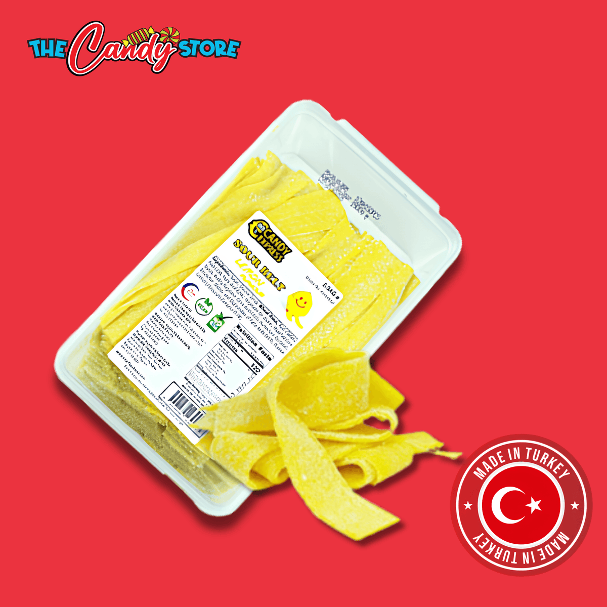 Candy Express Sour Belts Lemon (1.5kg Bag)