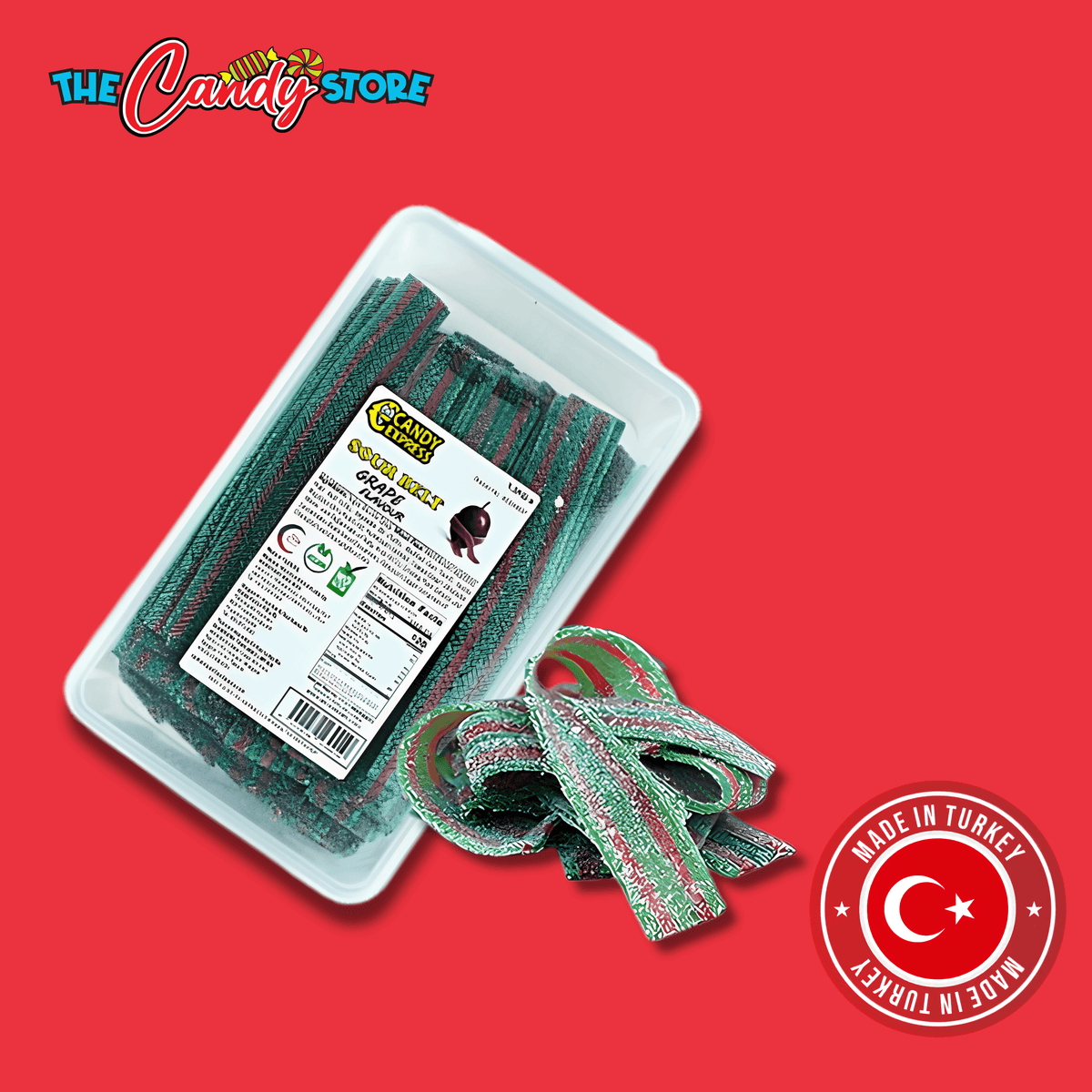 Candy Express Sour Belt Grape (1.5kg Bag)