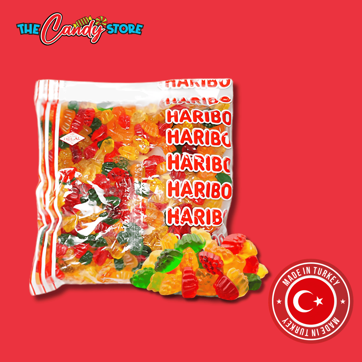 Haribo Colored Raspberries & Blackberries (1kg Bag)
