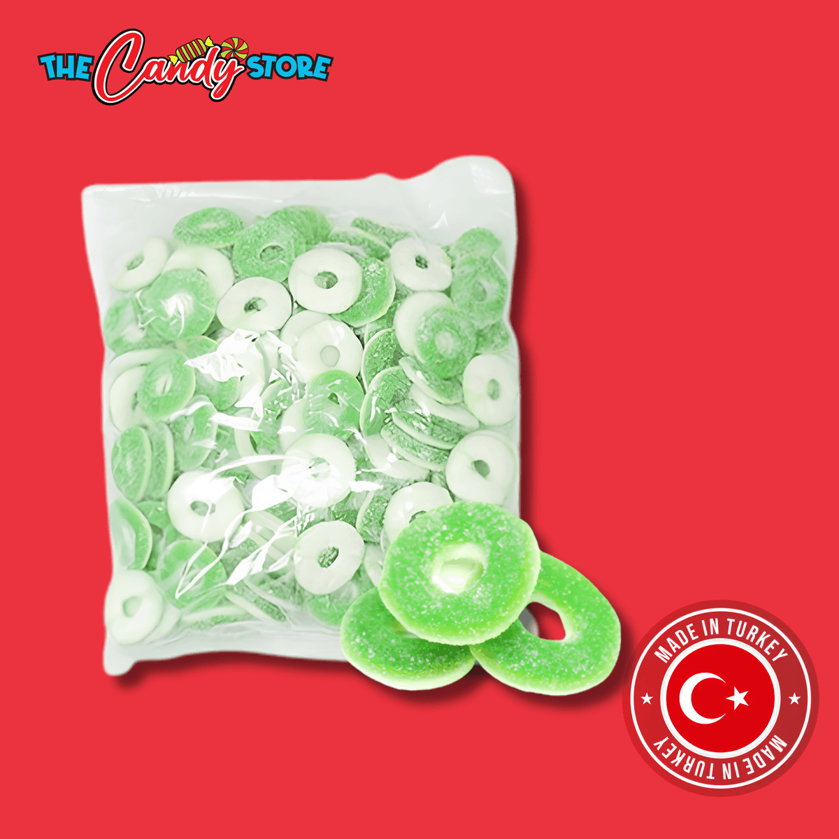 Haribo Apple Rings (1kg Bag)