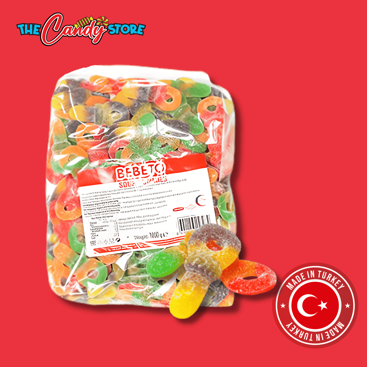 Bebeto 5g Sour Dummies (1kg Bag)