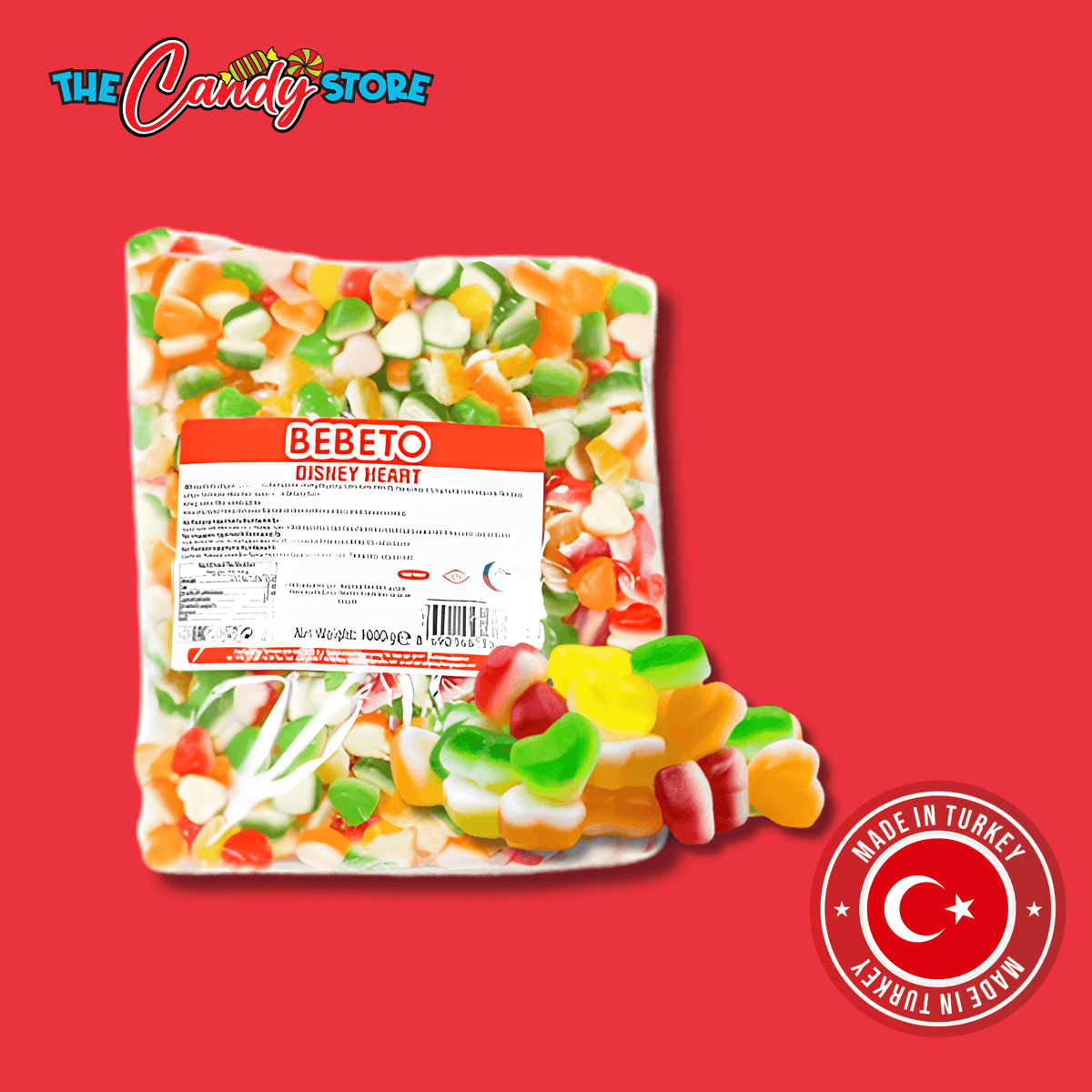 Bebeto 2.25g Disney Heart (1kg Bag)