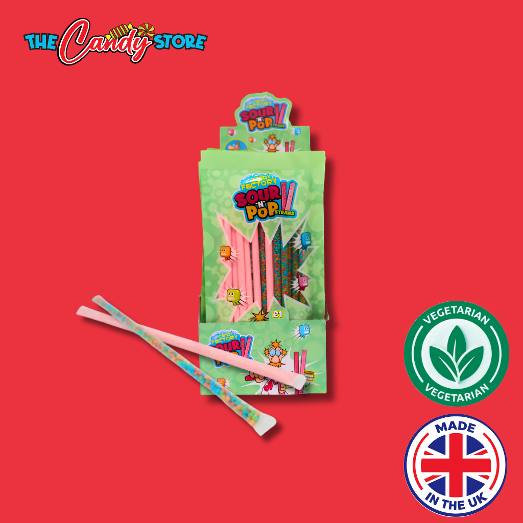 Crazy Candy Factory Sour n Pop Straws
