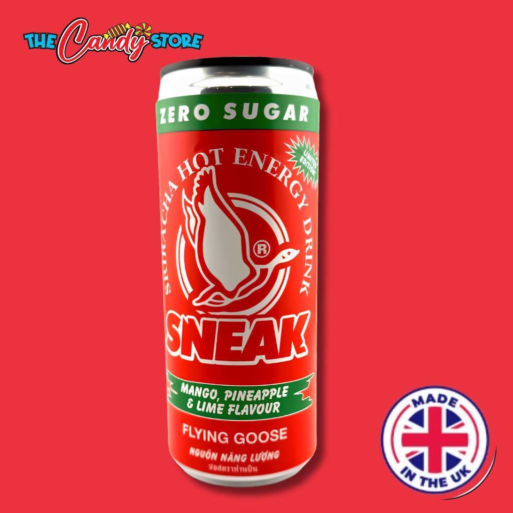 Sneak x Flying Goose Sriracha Mango Pineapple Lime Energy Drink 