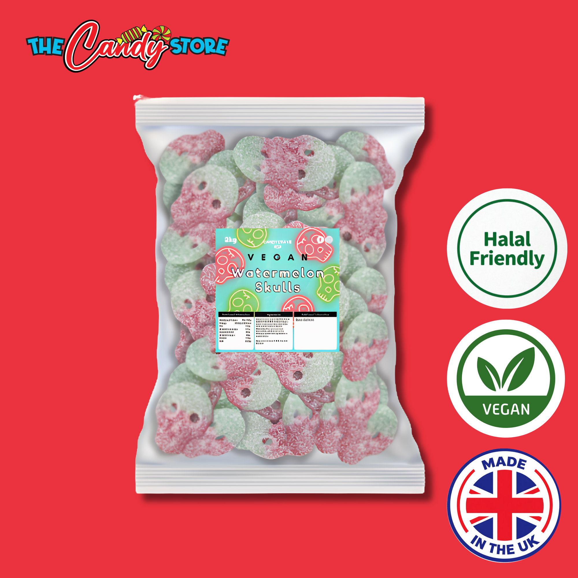 Candycrave Vegan Watermelon Skulls