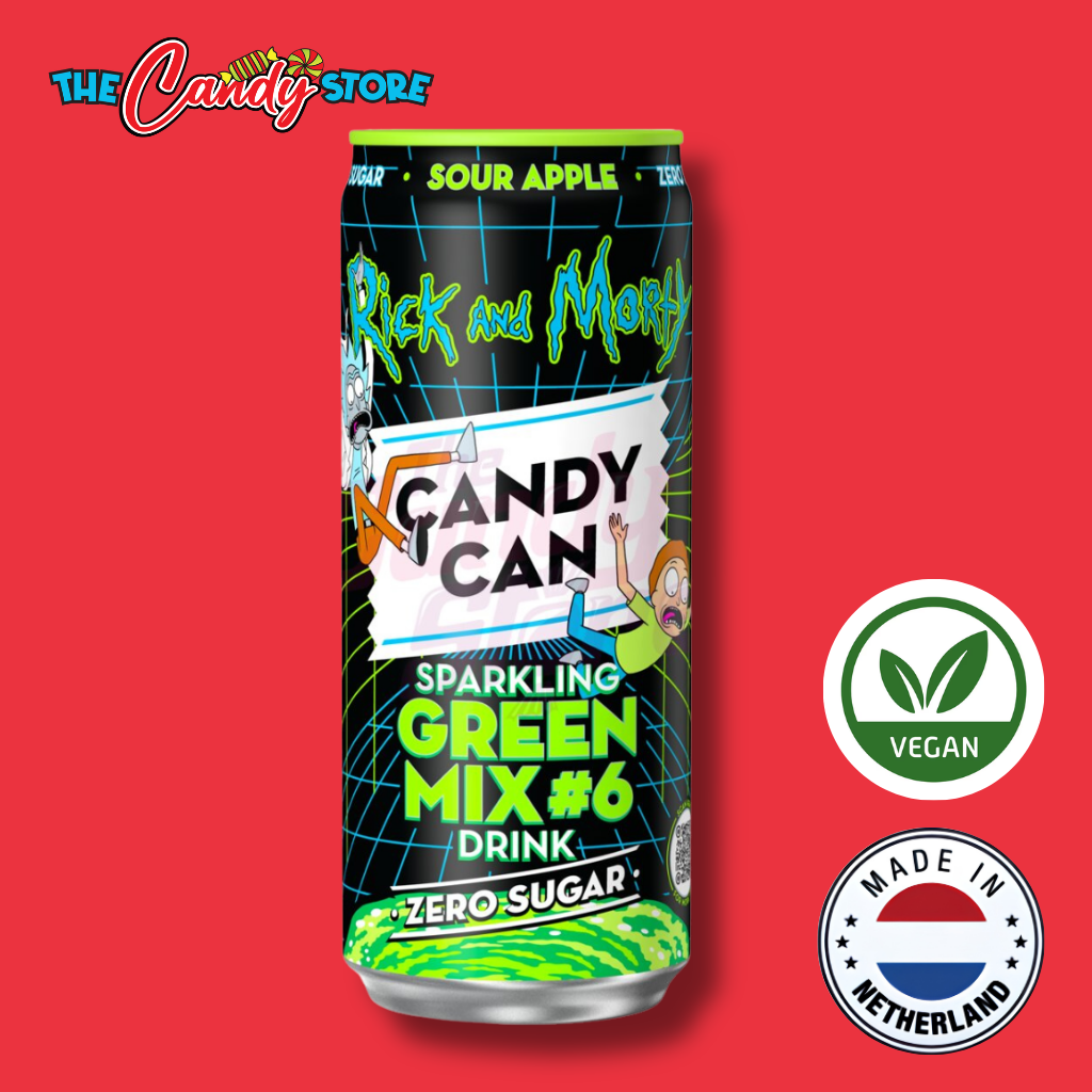 Candy Can Rick & Morty Sparkling Green Mix #6 Drink Can