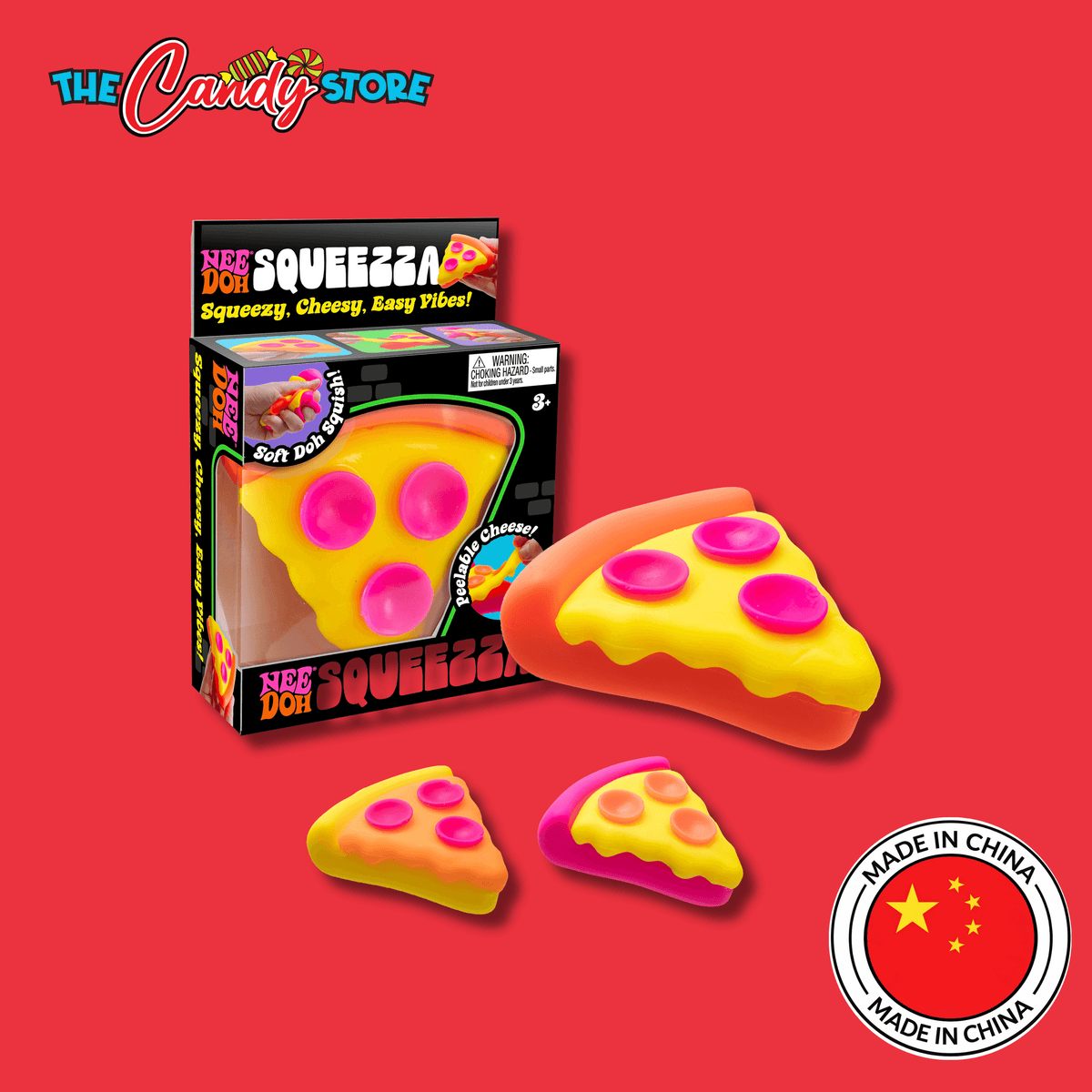 NeeDoh Squeezza, Pizza Slice Squishy Fidget Toy