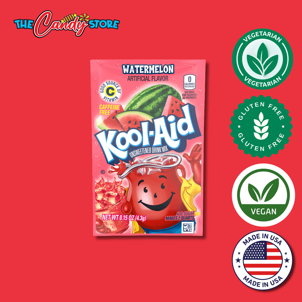 Kool-Aid Unsweetened Watermelon, 4.3g