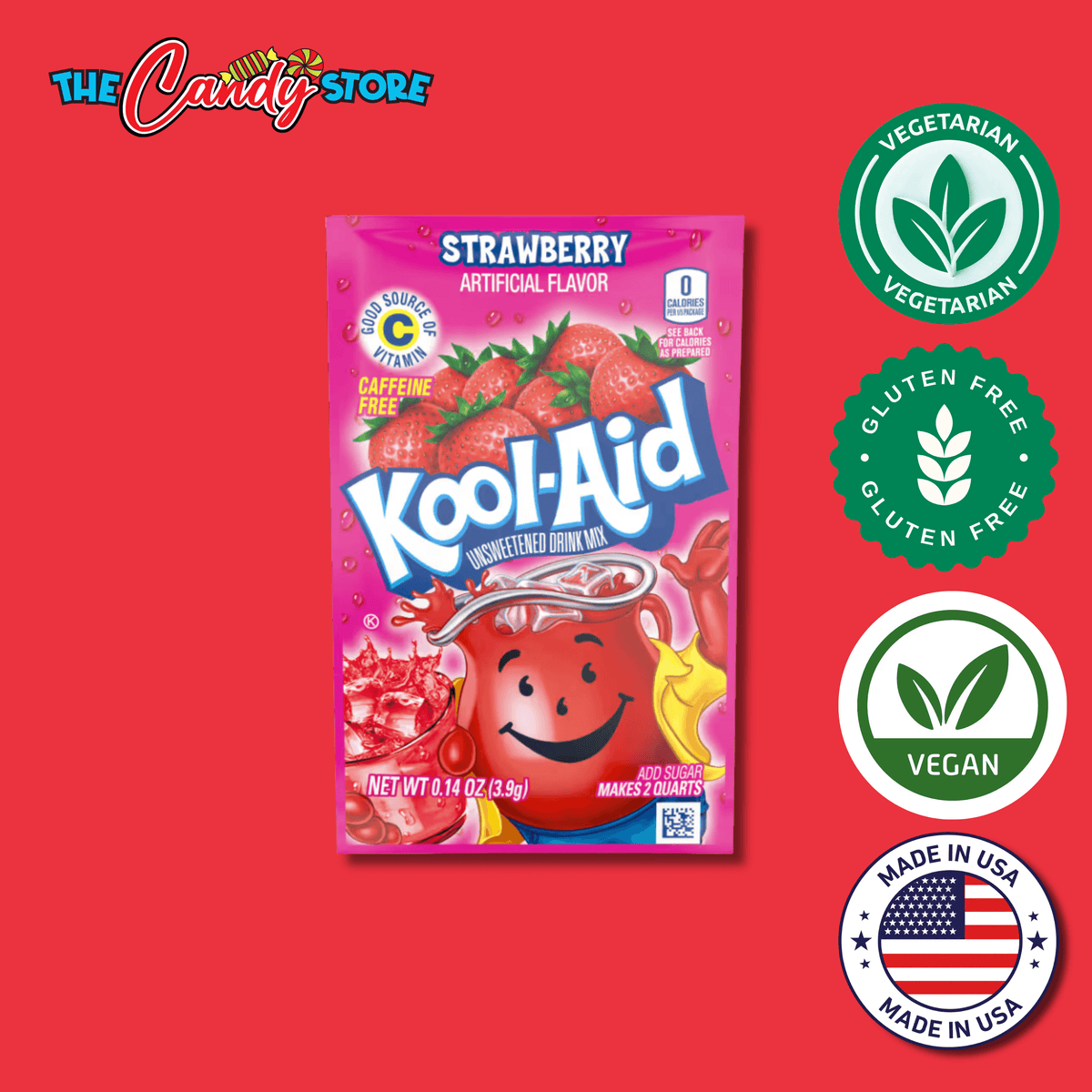 Kool-Aid Unsweetened Strawberry, 3.9g