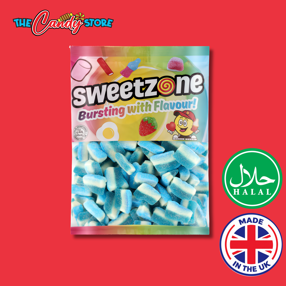 Sweetzone Blue Raspberry Slices, 1kg