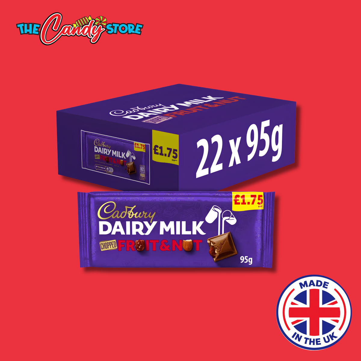 Cadbury Dairy Milk Fruit And Nut Chocolate, 95g
