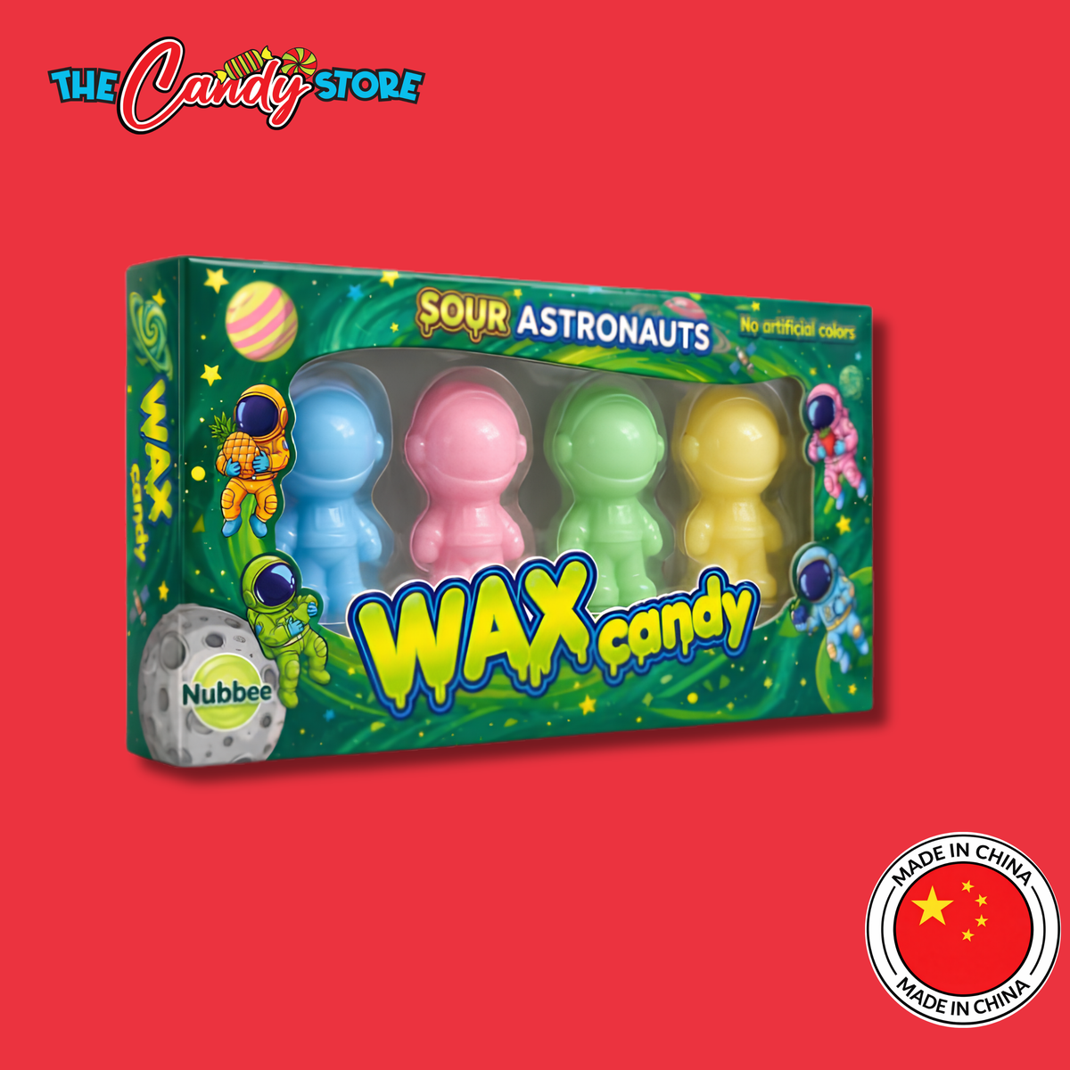 Nubbee Wax Candy Astronauts Sour, 24g