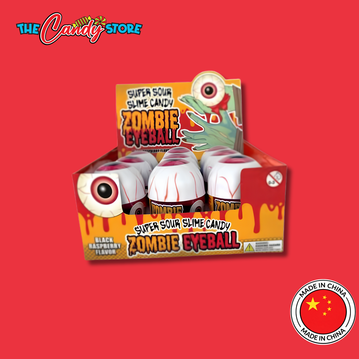 Boston America Super Sour Zombie Eyeball Slime Candy, 101g