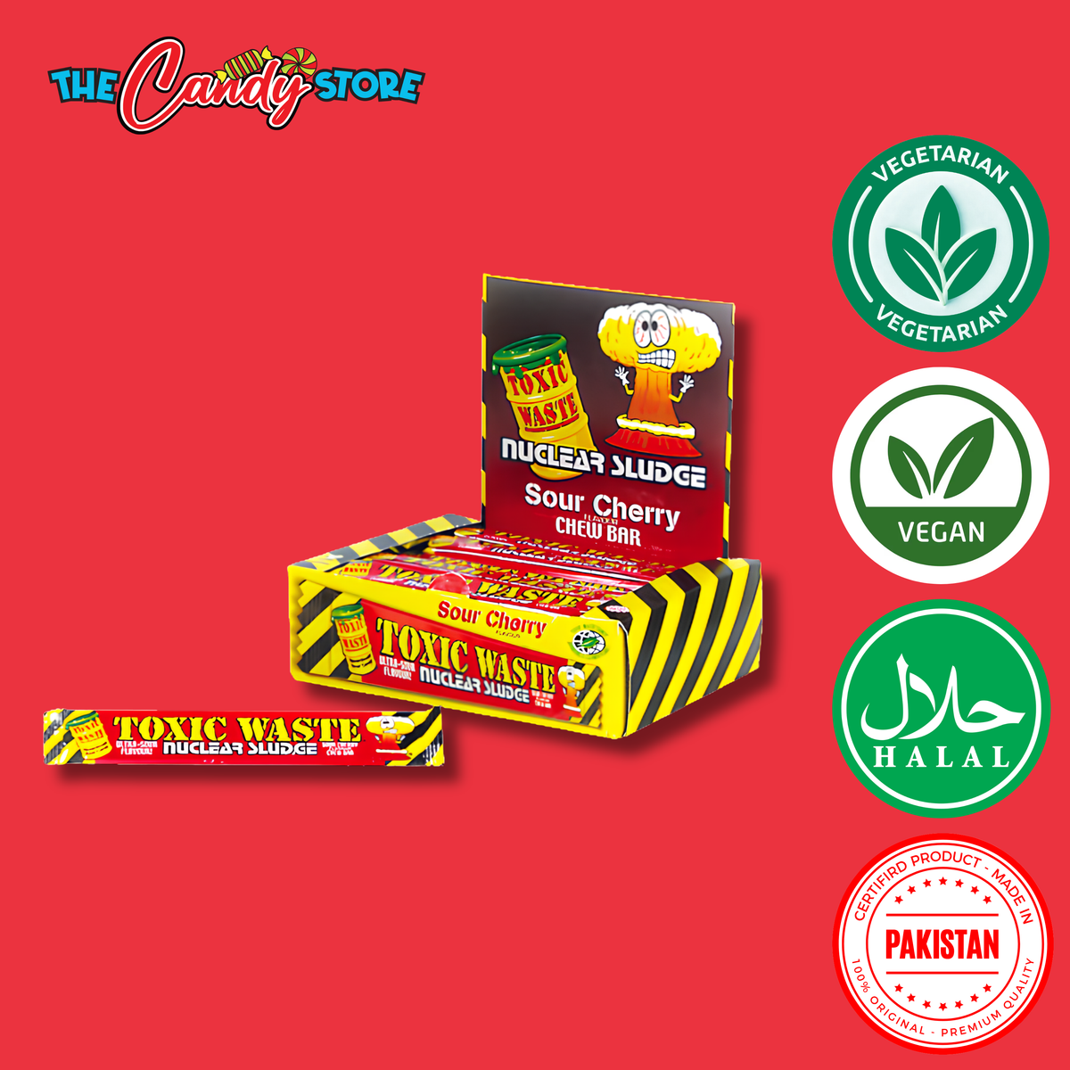 Toxic Waste Cherry Chew Bars, 20g