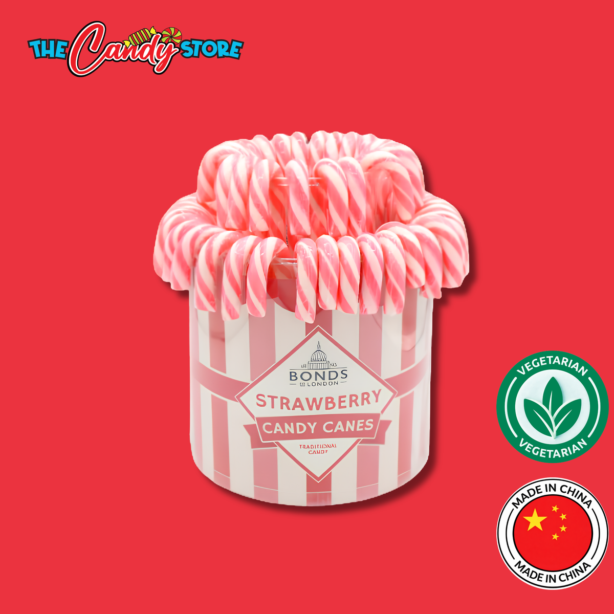 Bonds Strawberry Candy Canes, 20g