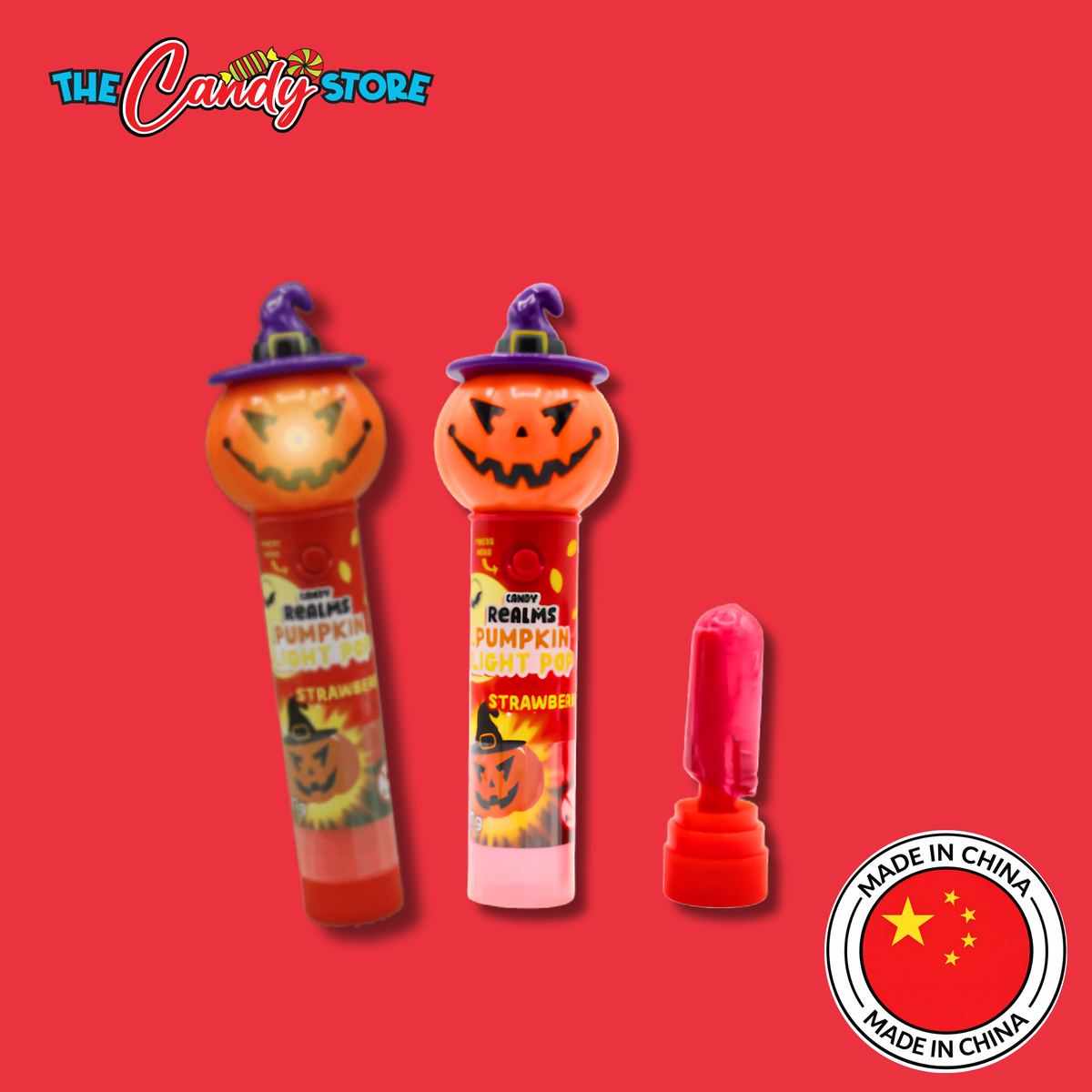 Candy Realms Halloween Pumpkin Light Pop, 11g