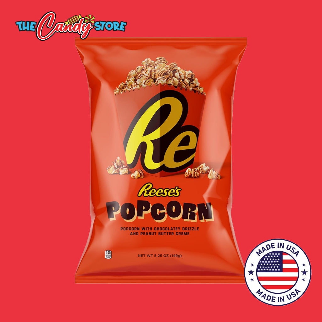 Reese's Peanut Butter and Chocolate Drizzled Popcorn