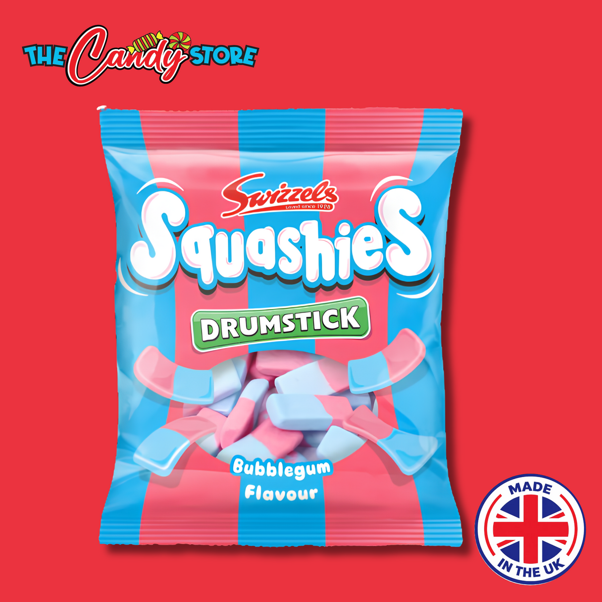 Swizzels Squashies Bubblegum Flavour Chewy Candy, 120g